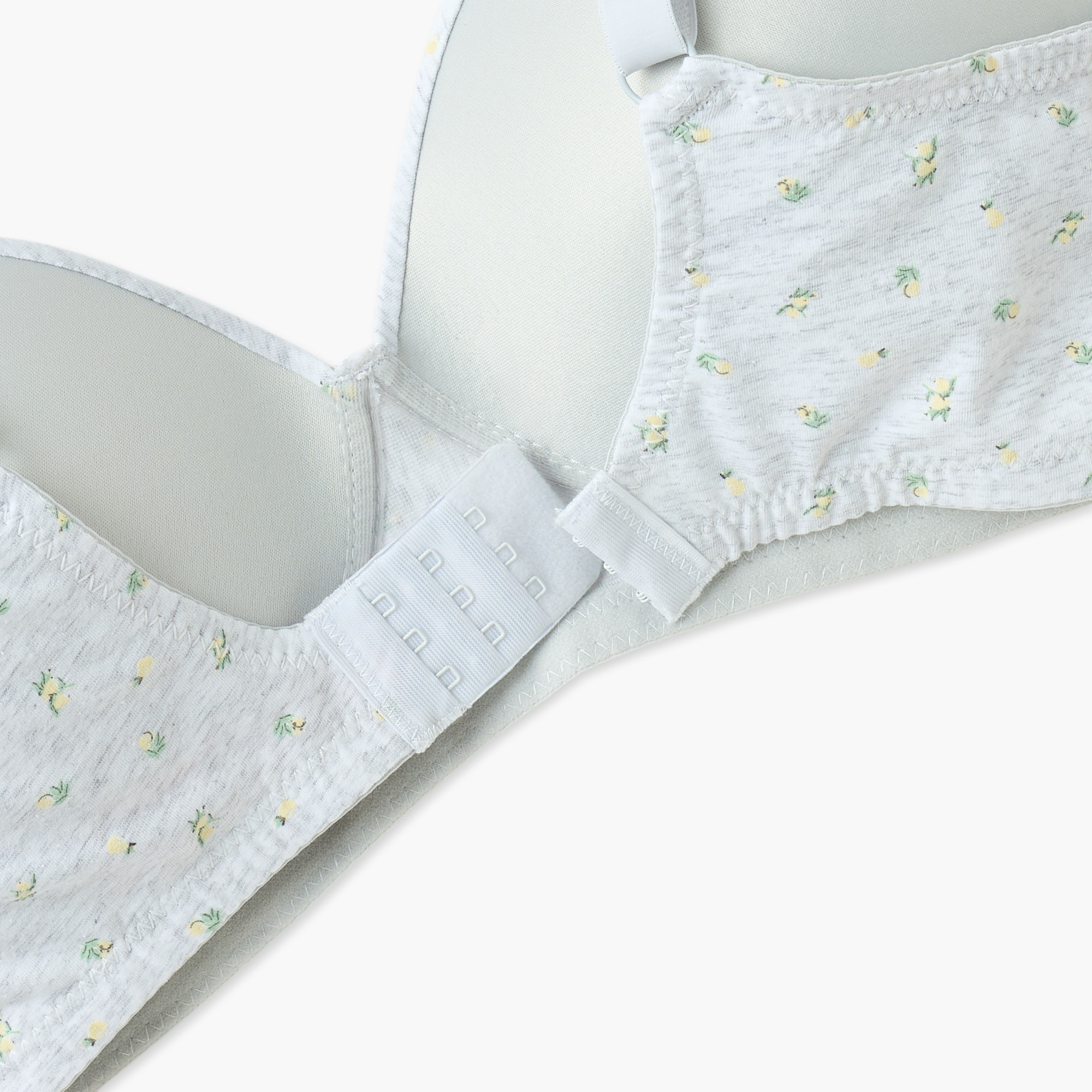 All-Over Floral Print Non-Wired Bra with Hook and Eye Closure-women-clothing-lingerie-bras-image-4