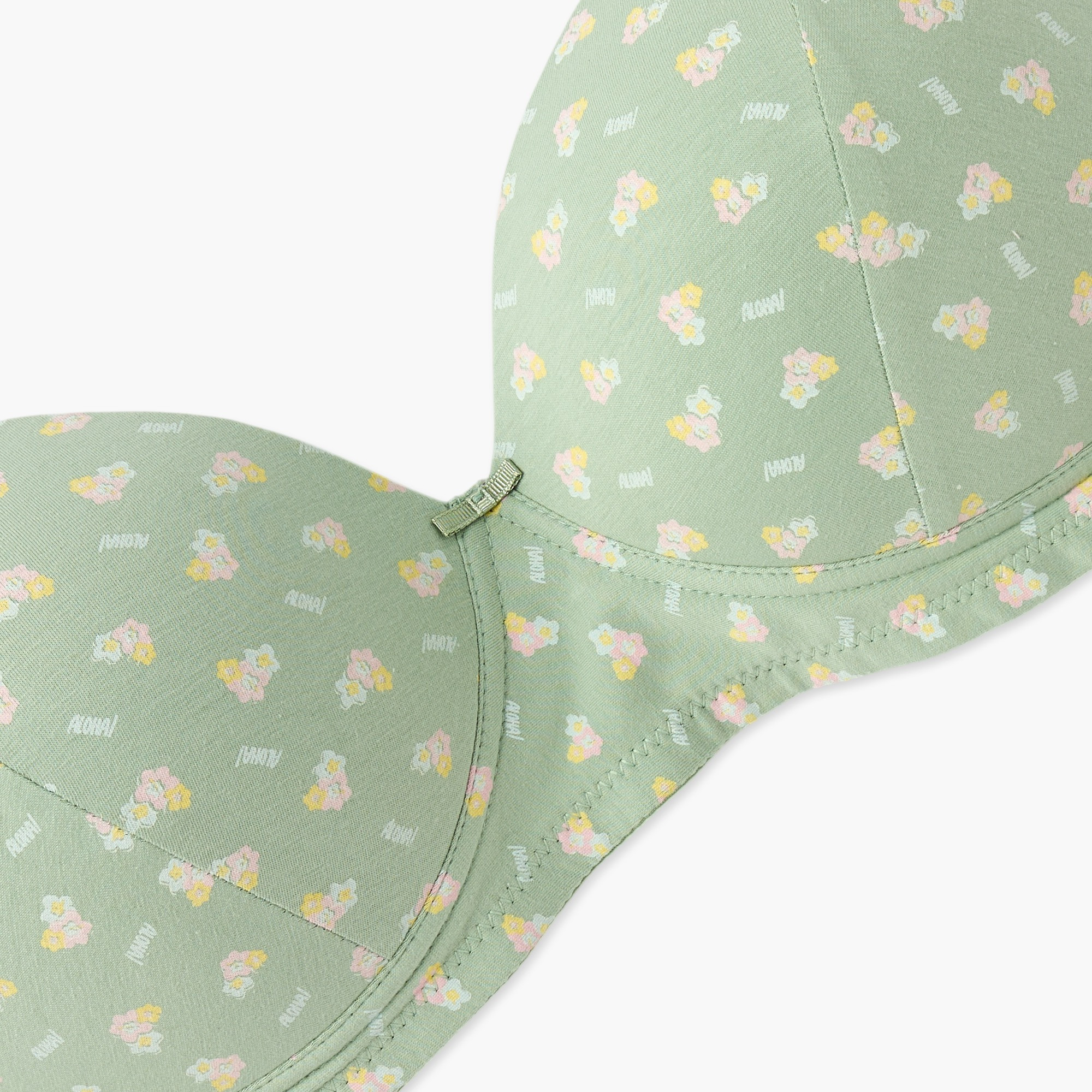 All-Over Floral Print Non-Wired Bra with Hook and Eye Closure-women-clothing-lingerie-bras-image-3