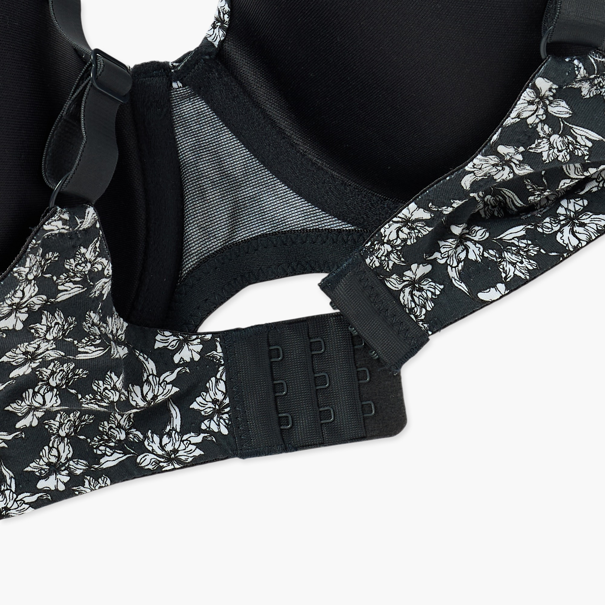 Floral Print Wired Demi Bra with Hook and Eye Closure-women-clothing-lingerie-bras-image-4