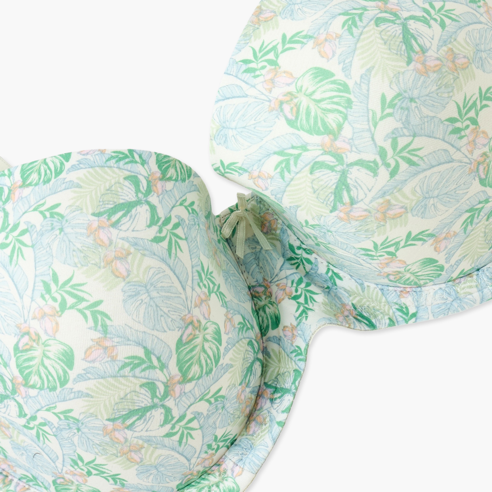 Printed Wired Demi Bra with Hook and Eye Closure-women-clothing-lingerie-bras-image-3
