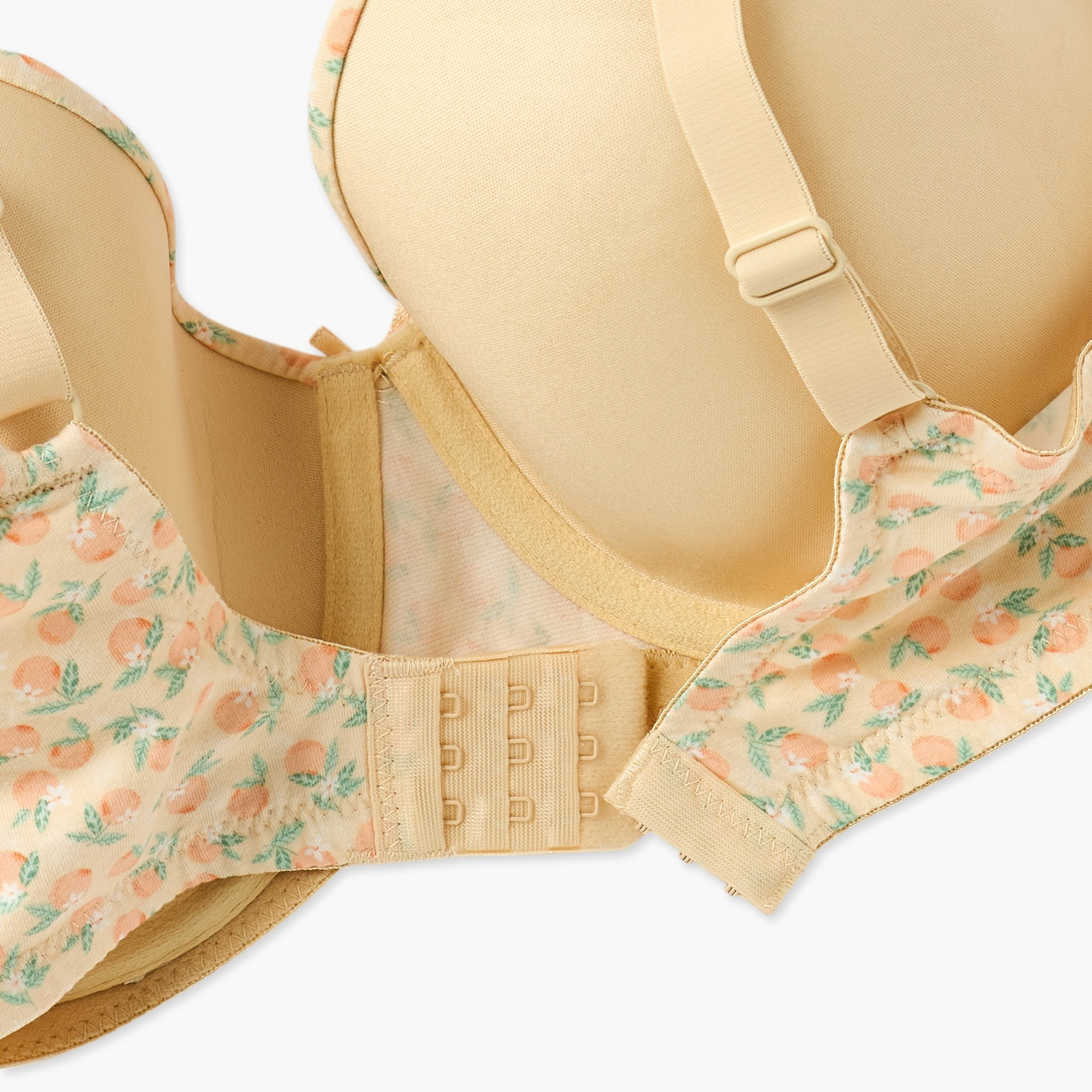 Printed Wired Demi Bra with Hook and Eye Closure-women-clothing-lingerie-bras-image-4
