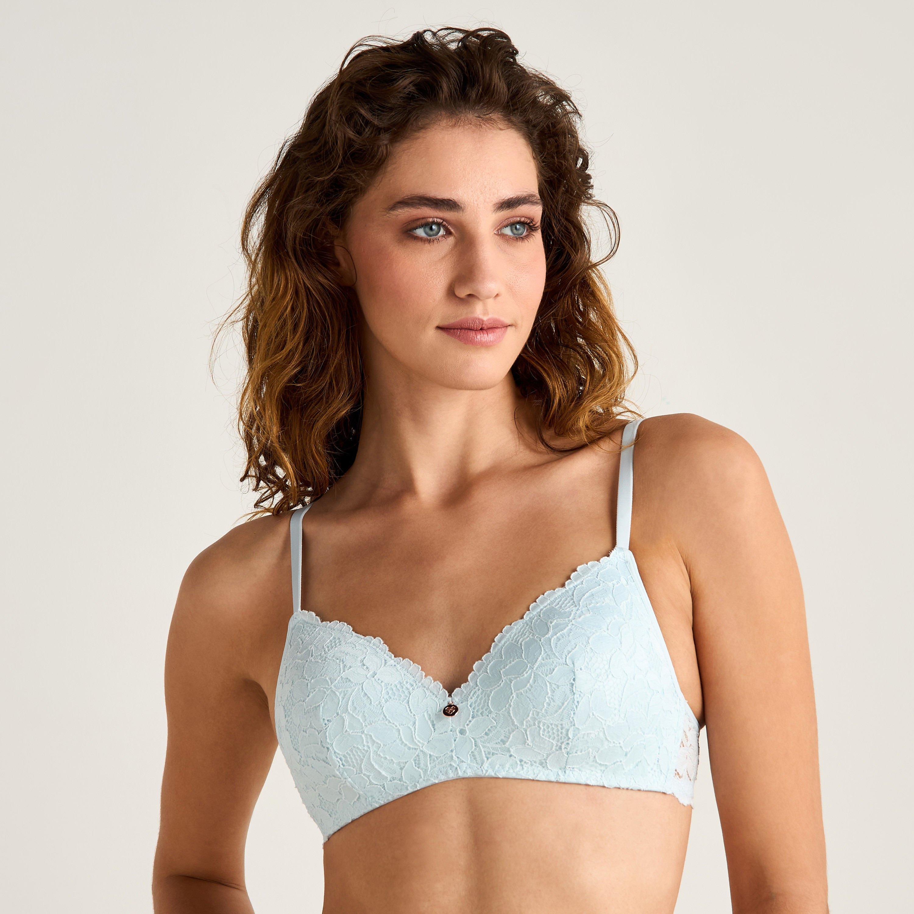 صدرية ديمي دانتيل بمشبك إغلاق-women-clothing-lingerie-bras-image-1