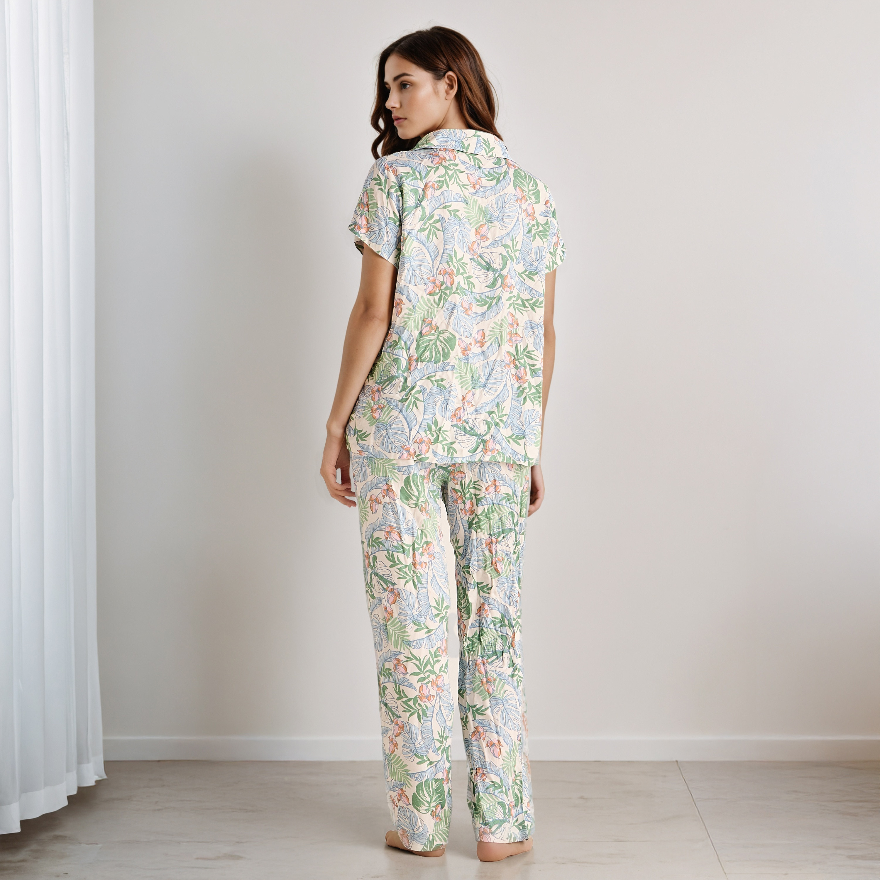 Floral Print Pyjama Set-women-clothing-nightwear-pyjamas-longsets-image-4