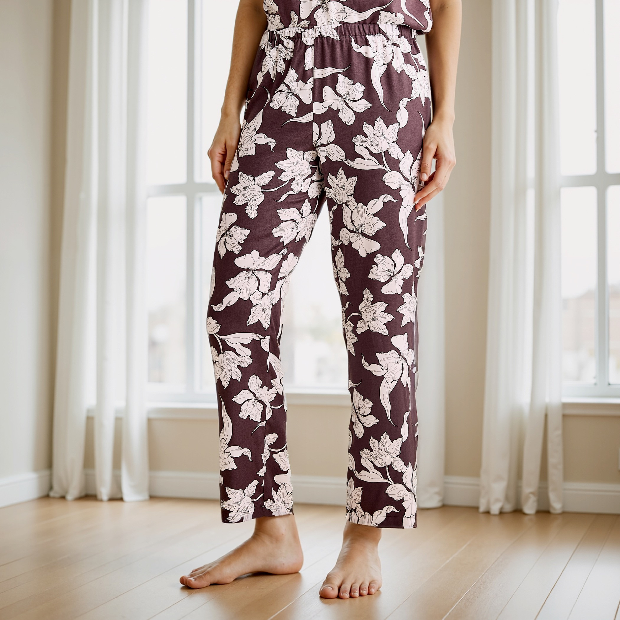 Floral Print Pyjama Set-women-clothing-nightwear-pyjamas-longsets-image-4