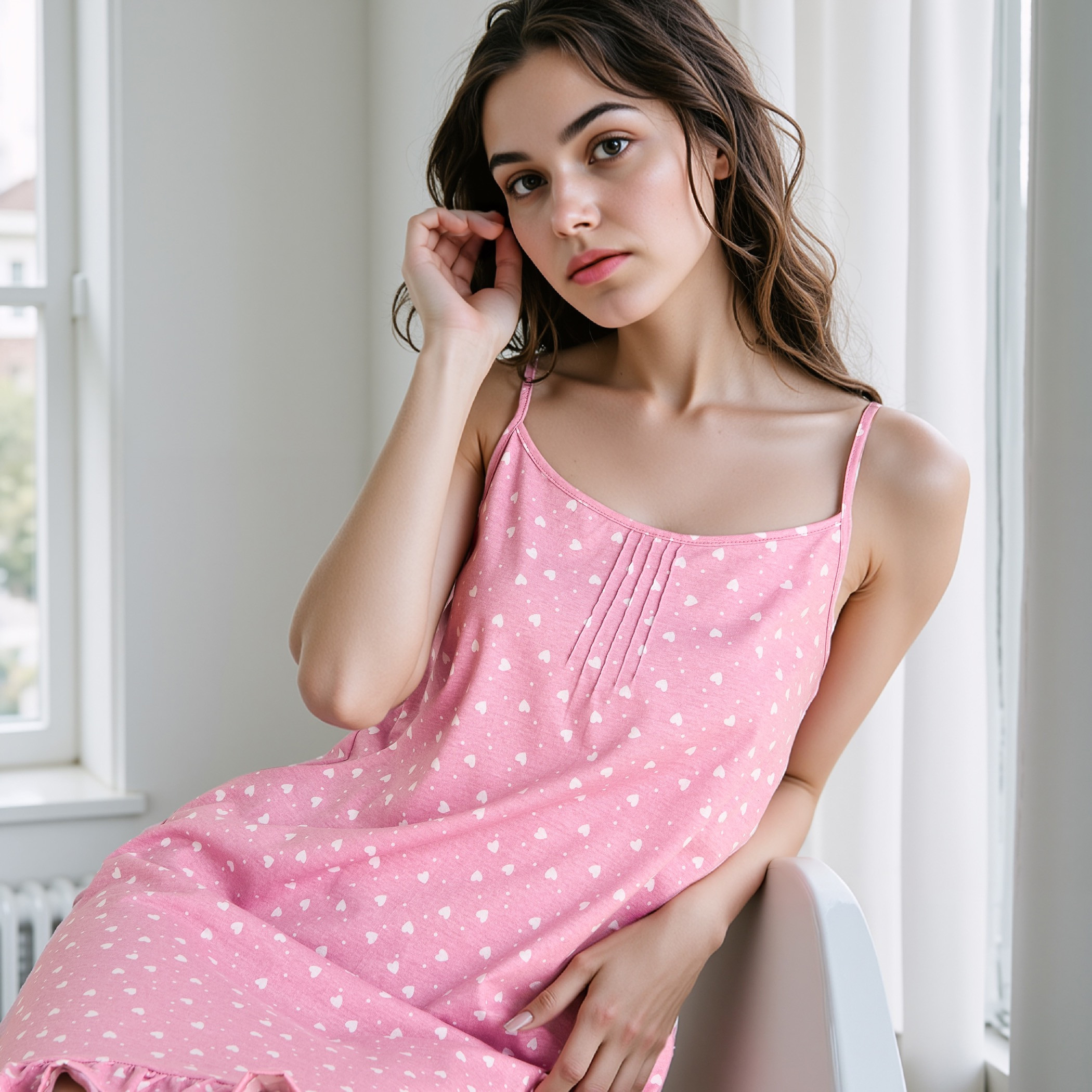 Set of 2 - All-Over Print Slip Dress-women-clothing-nightwear-nighties-image-4