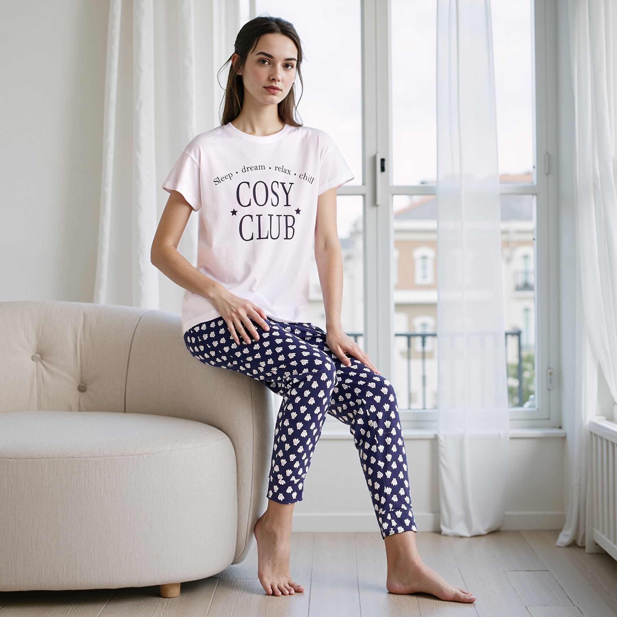 طقم بيجاما بطبعات-women-clothing-nightwear-pyjamas-longsets-image-1