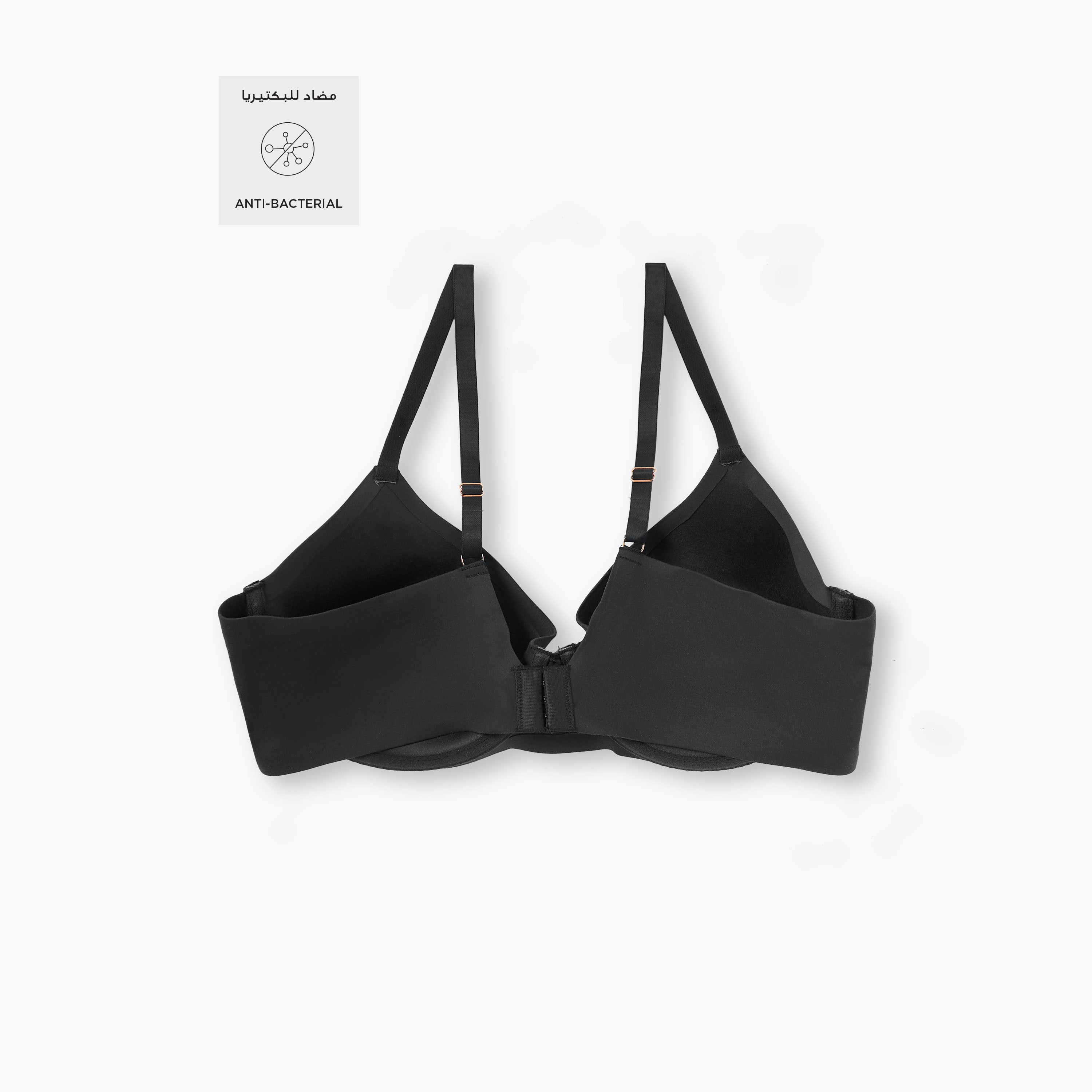 Adjustable Strap Bra with Hook and Eye Closure-women-clothing-lingerie-bras-image-2