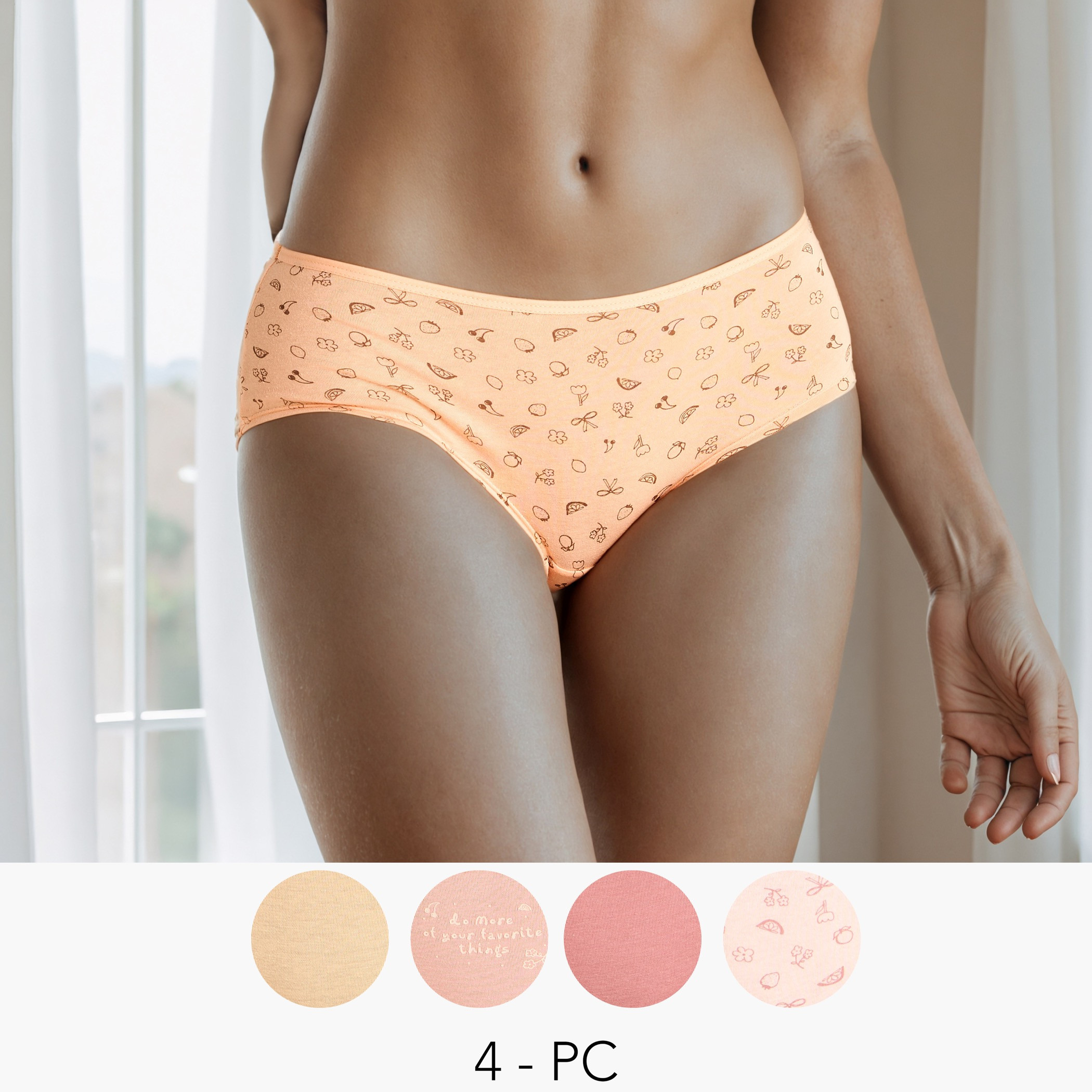طقم سراويل داخلية متنوعة - 5 قطع-women-clothing-lingerie-panties-image-1