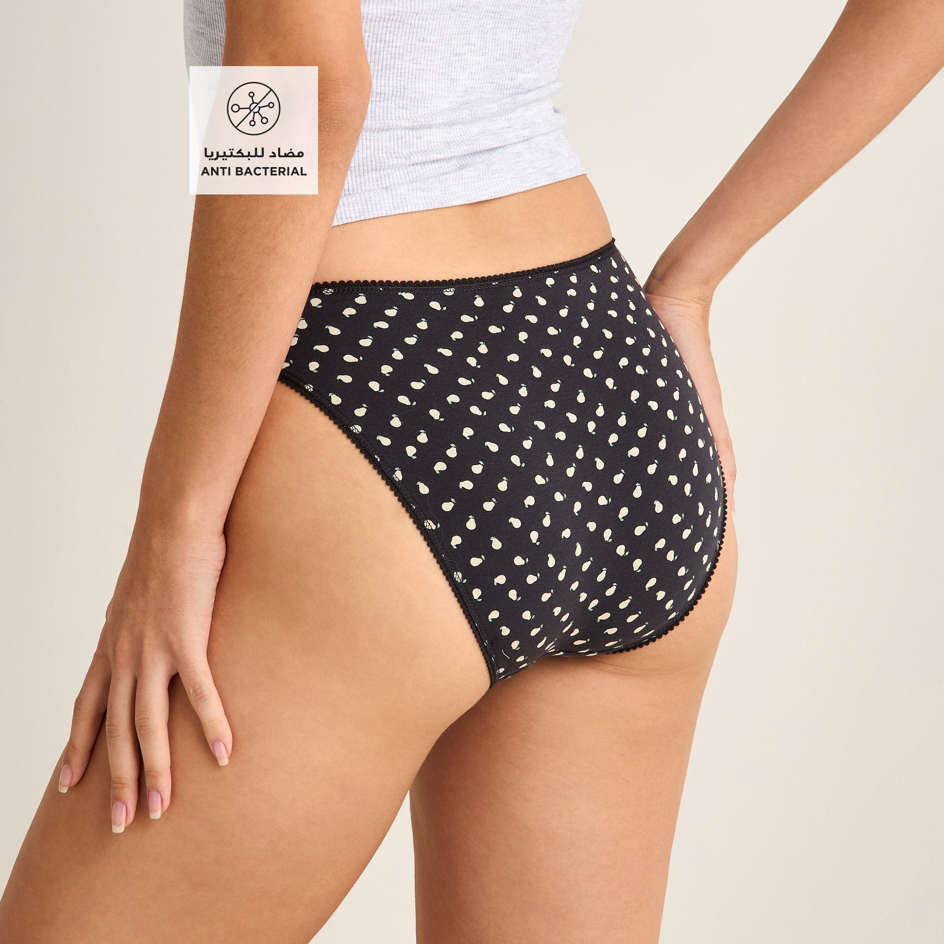 Set of 5 - Assorted Bikini Briefs with Elasticated Waistband-women-clothing-lingerie-panties-image-2