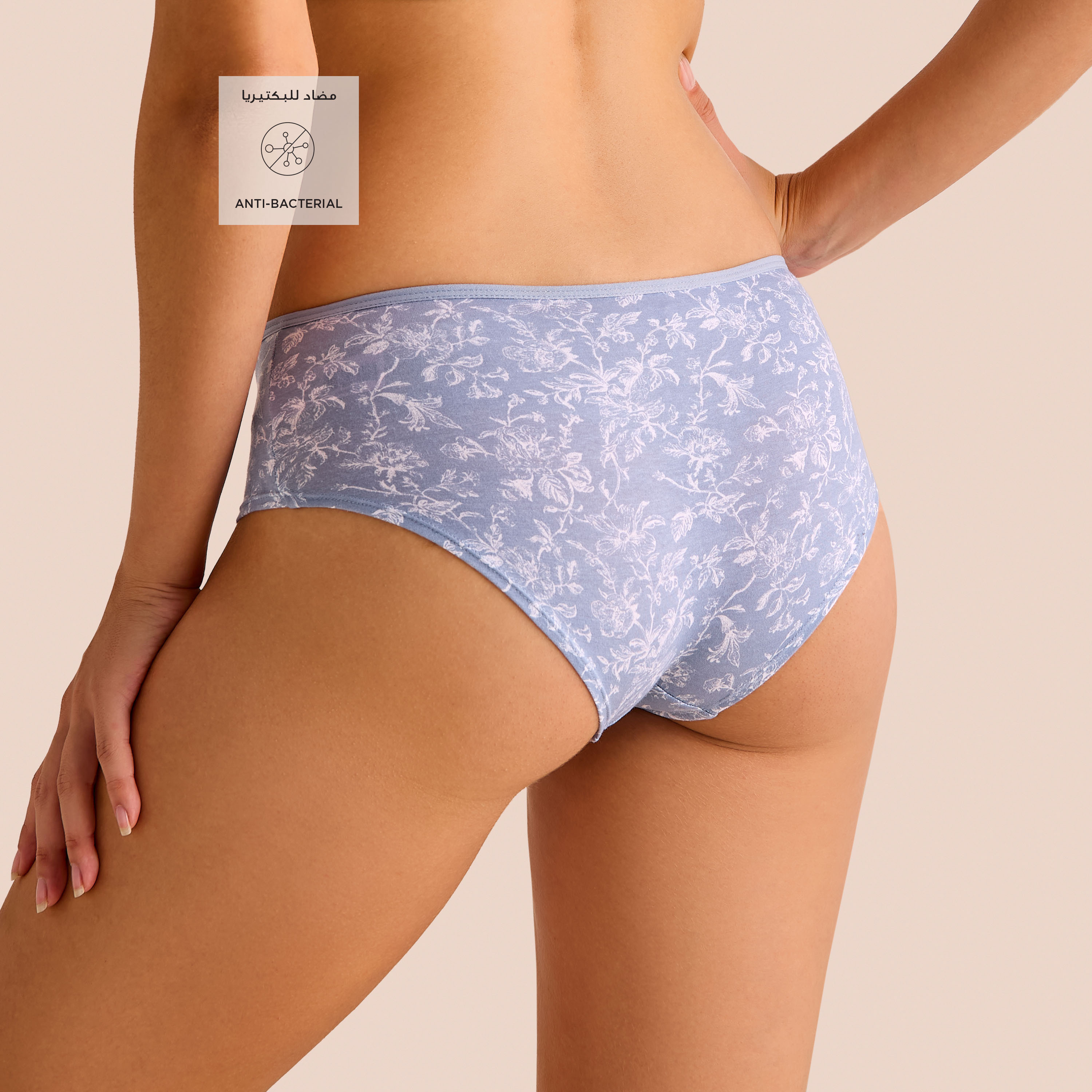 طقم سروال داخلي بخصر مطاطي 5 قطع متنوعة-women-clothing-lingerie-panties-image-2