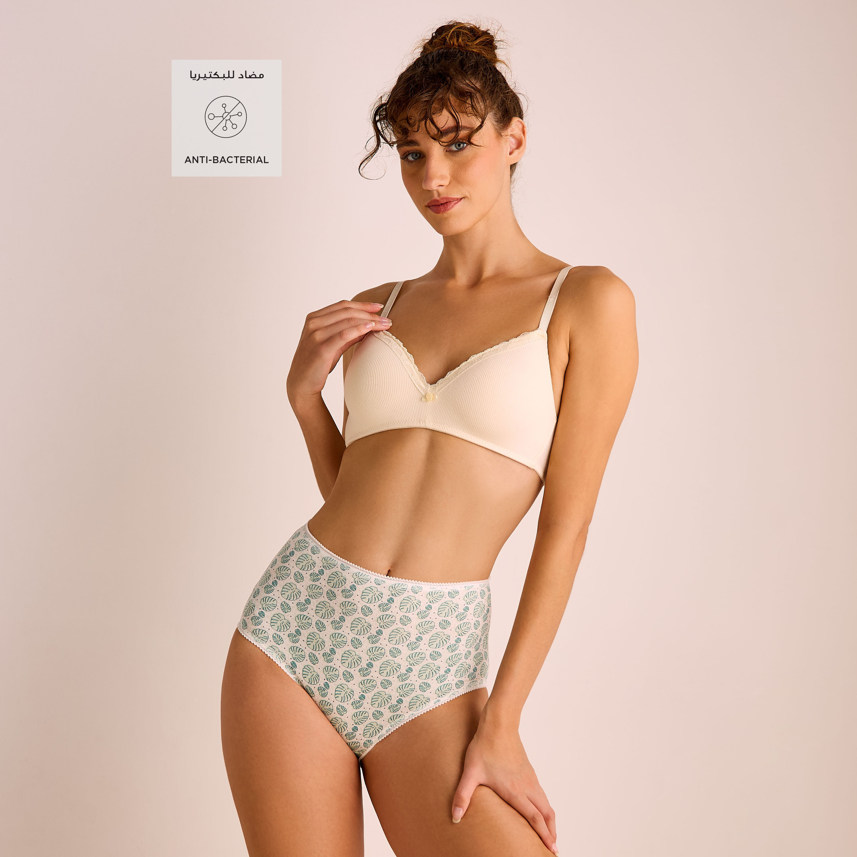 طقم سروال داخلي كامل بتفاصيل فيونكة 5 قطع متنوعة-women-clothing-lingerie-panties-image-2