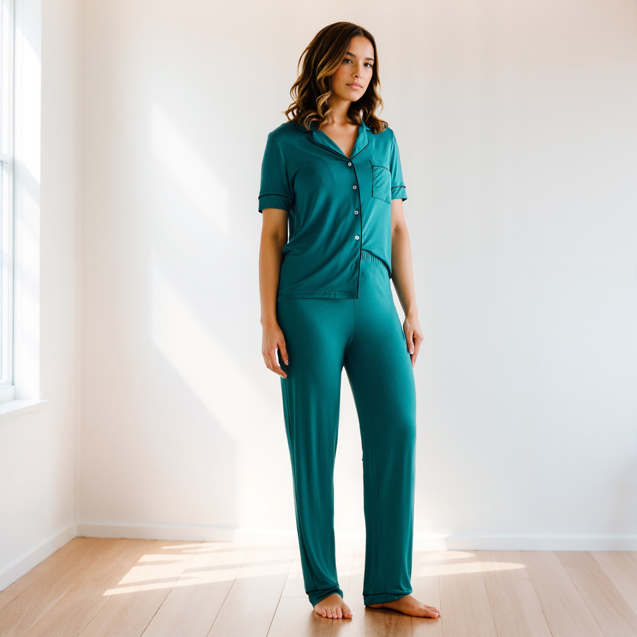 Aadaraya Piping Detail Pyjama Set-women-clothing-nightwear-pyjamas-longsets-image-1