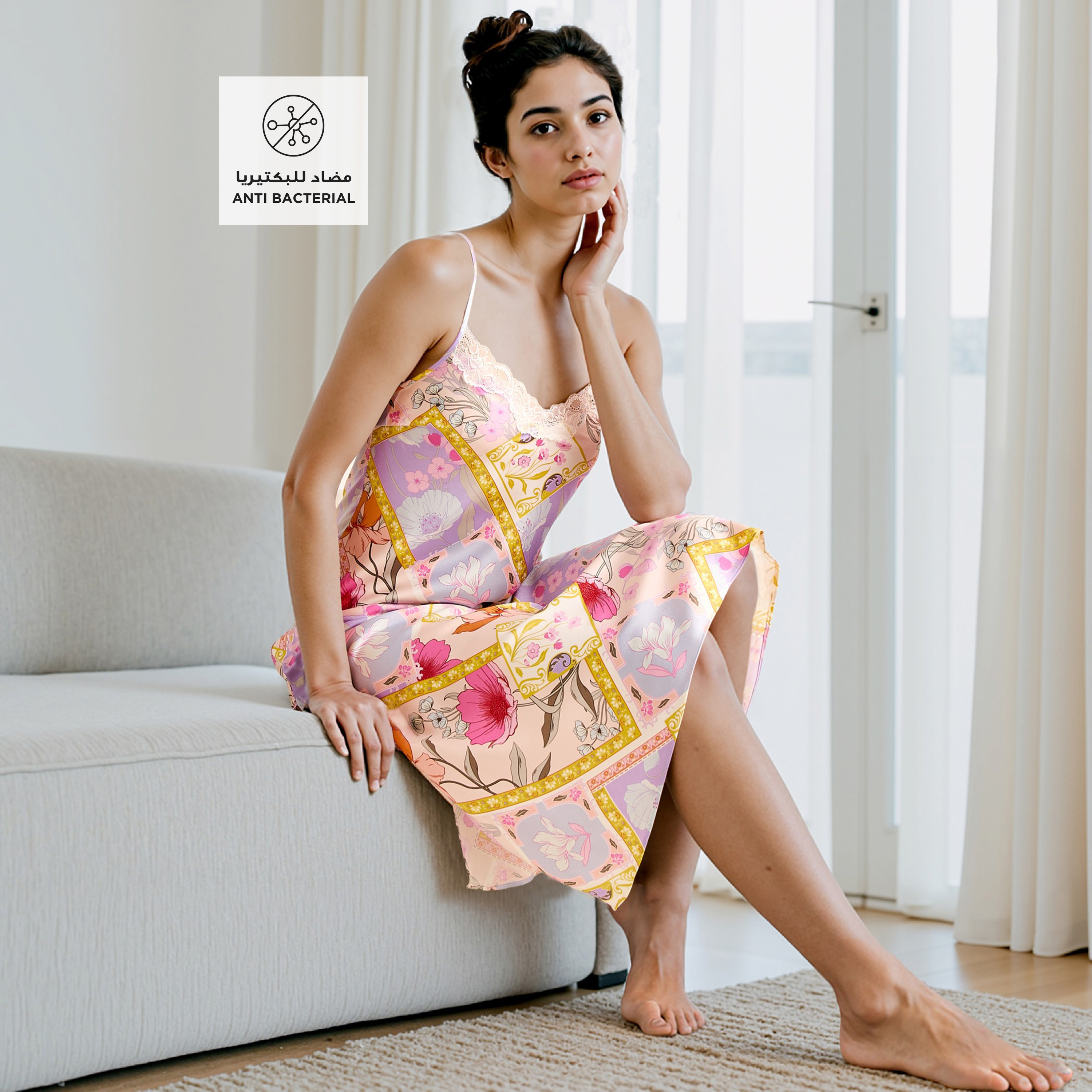 فستان ساتان بطبعات زهور وحمّالات قابلة للتعديل-women-clothing-nightwear-nighties-image-2