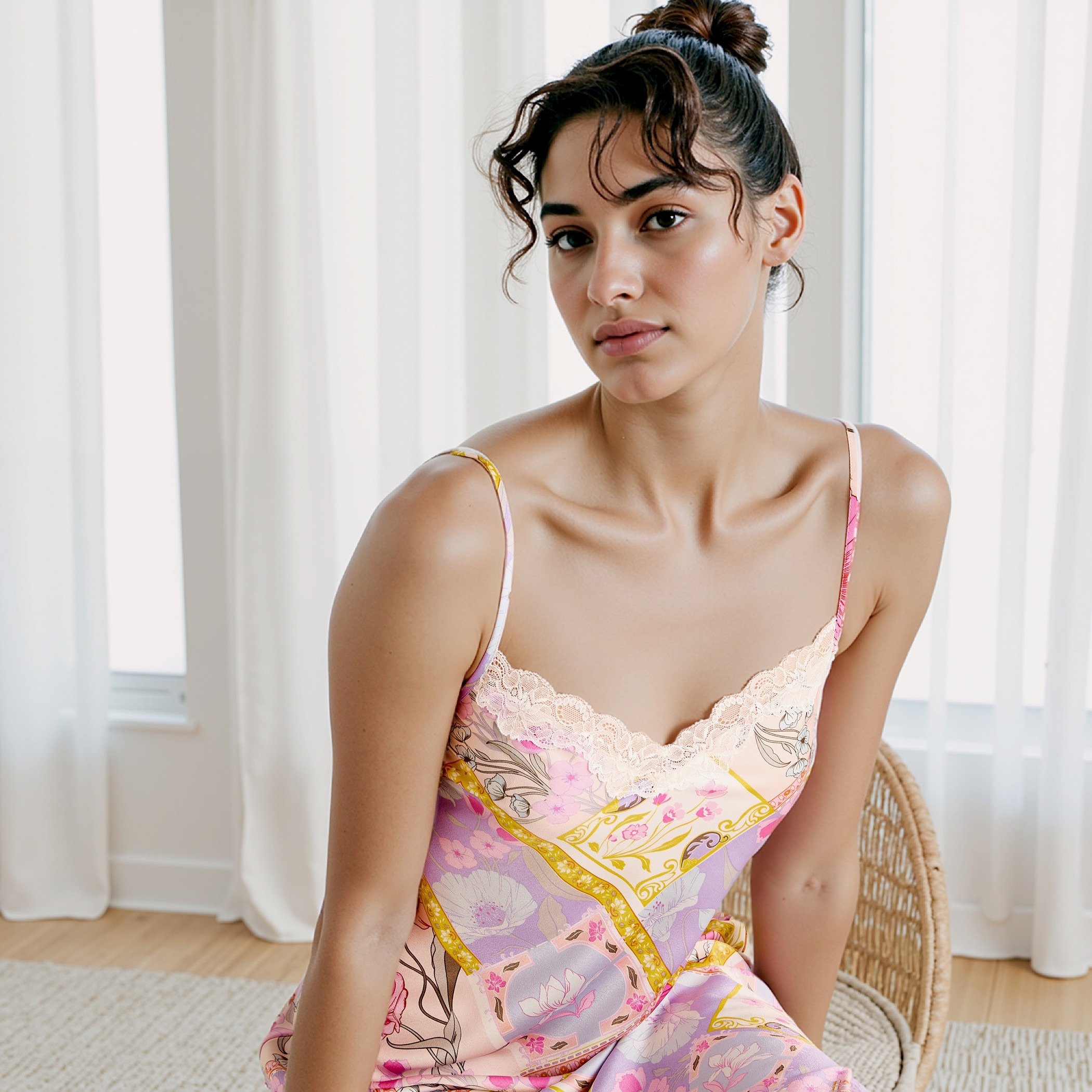 فستان ساتان بطبعات زهور وحمّالات قابلة للتعديل-women-clothing-nightwear-nighties-image-4