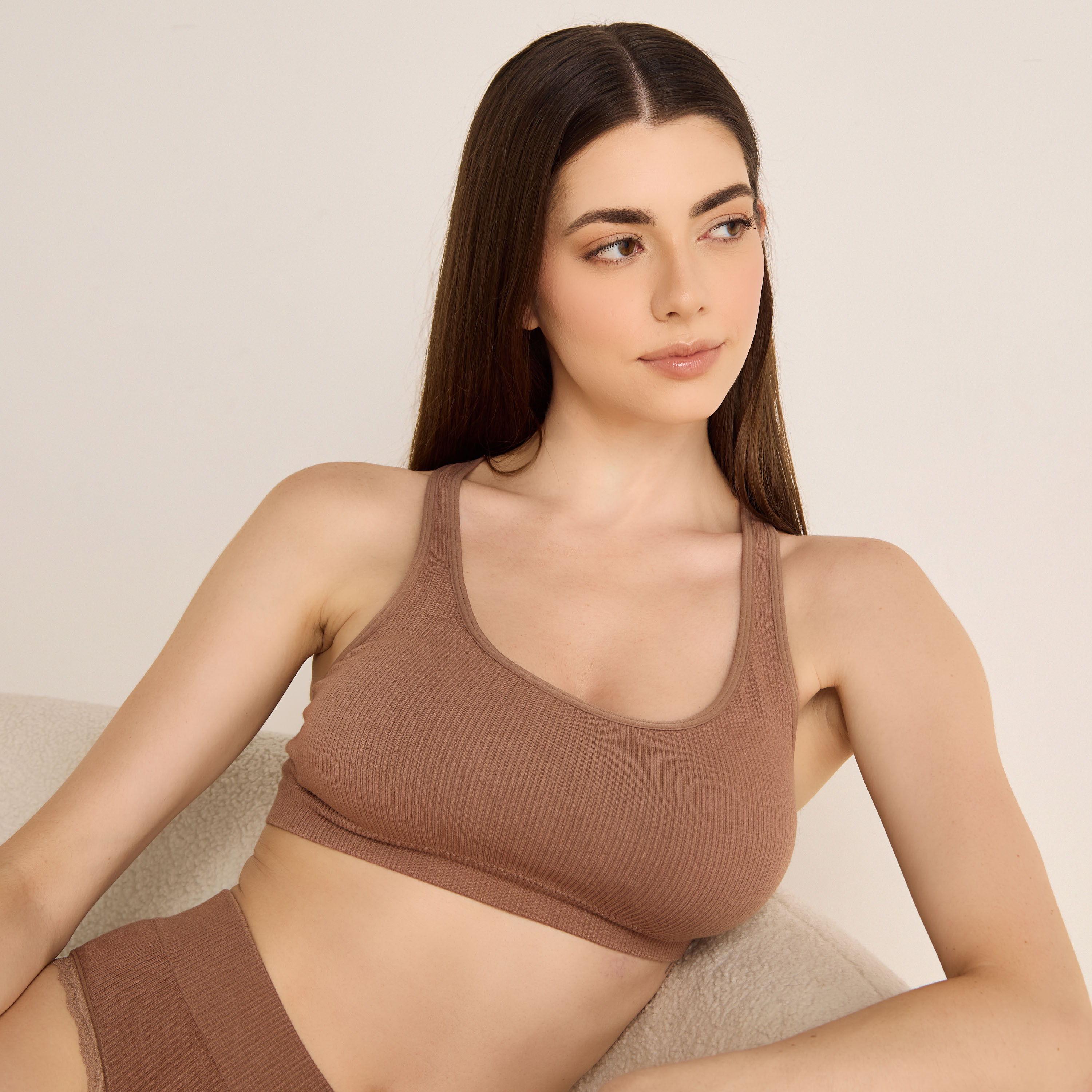 صدرية رياضية مضلعة بدون درزات من سكينز-women-clothing-lingerie-bras-image-1