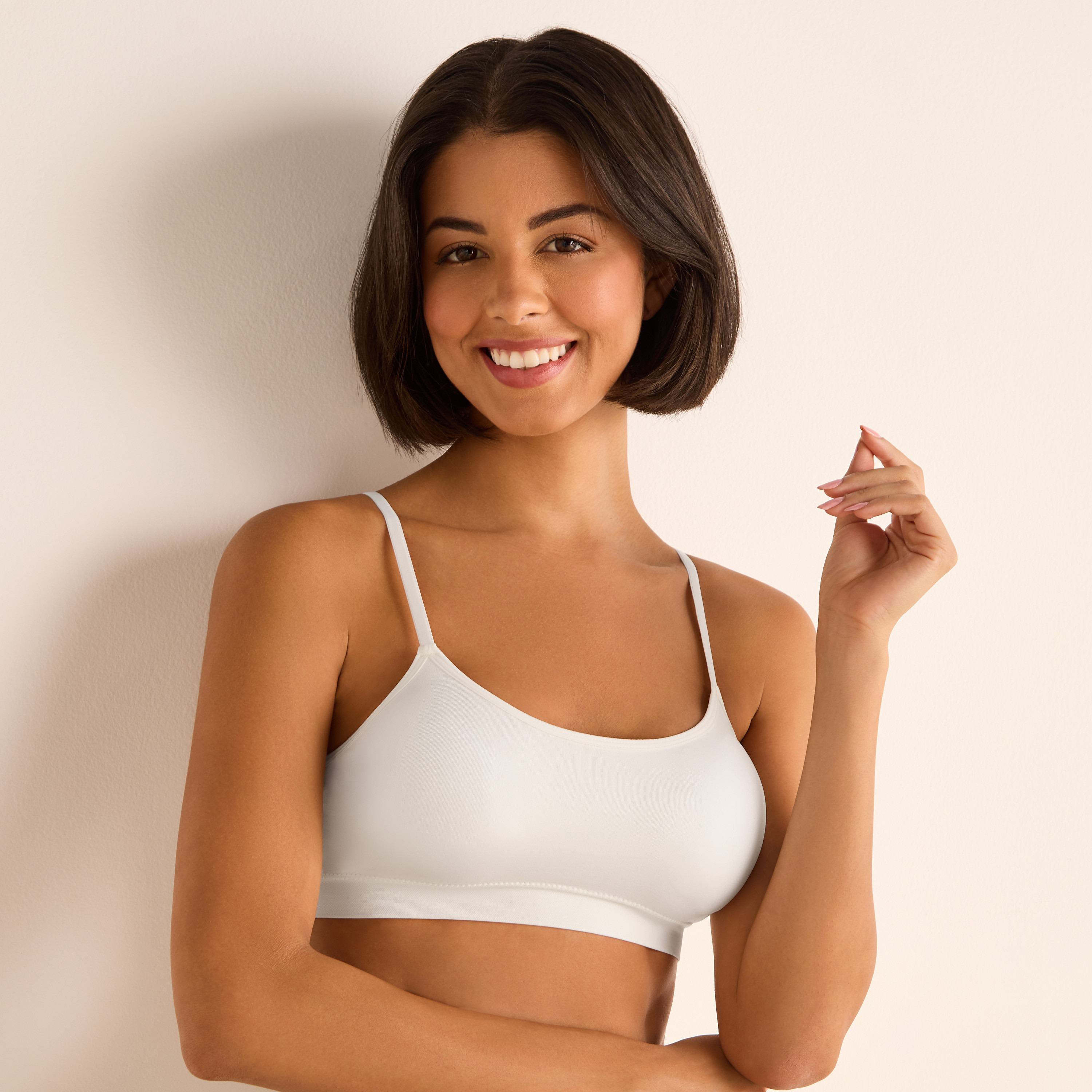 Seamless Support Bra with Adjustable Straps-women-clothing-lingerie-bras-image-1
