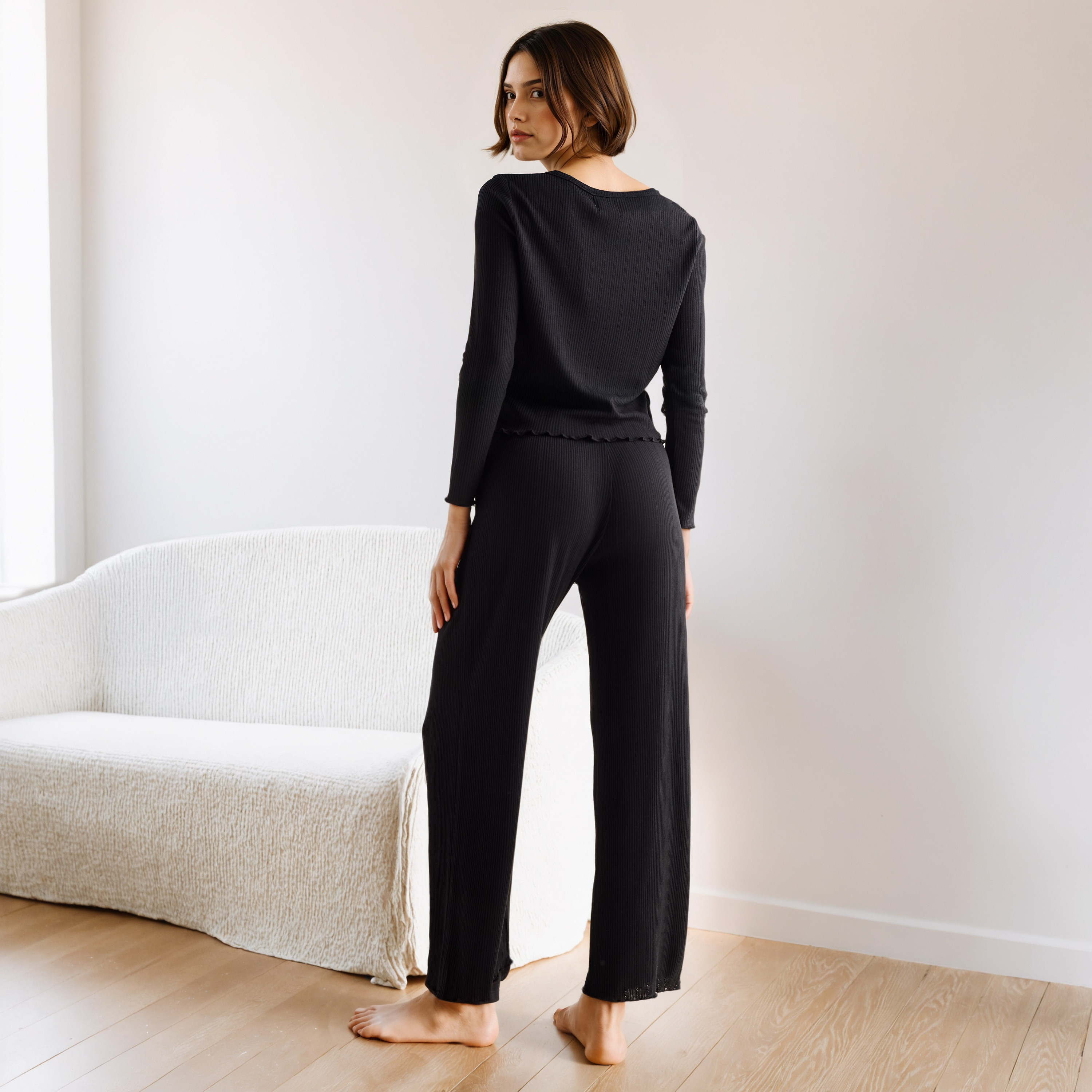 Pointelle Textured Pyjama Set-women-clothing-nightwear-pyjamas-longsets-image-3