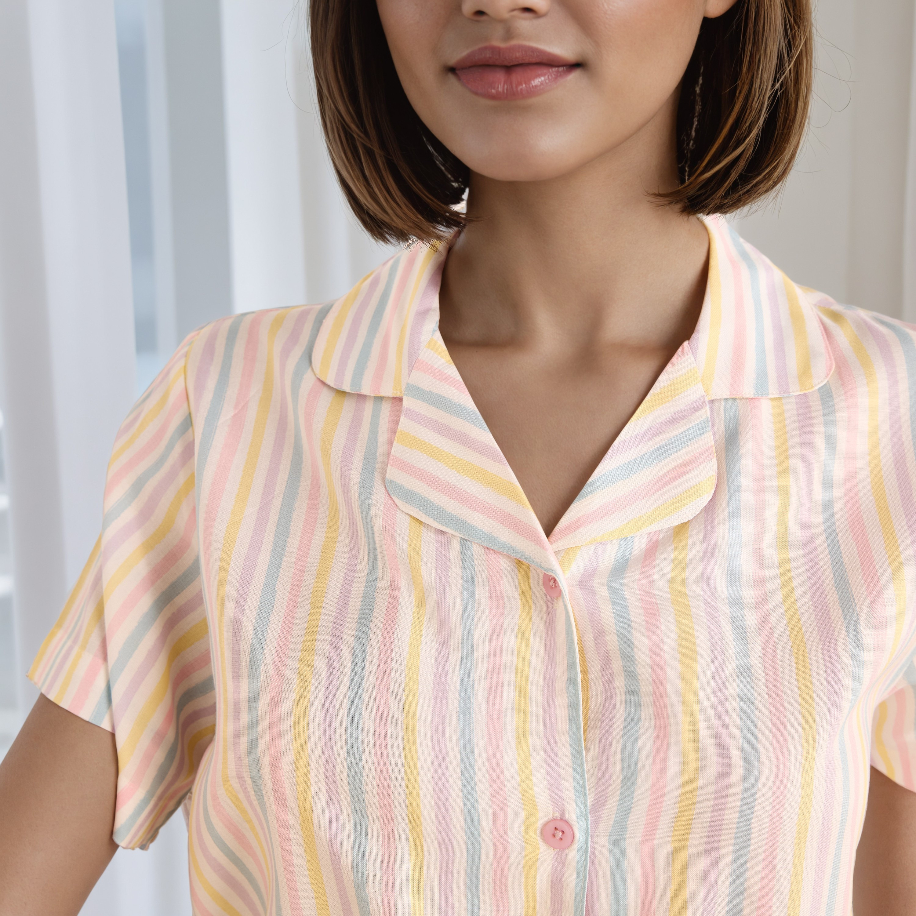 طقم بيجاما مقلم-women-clothing-nightwear-pyjamas-longsets-image-5