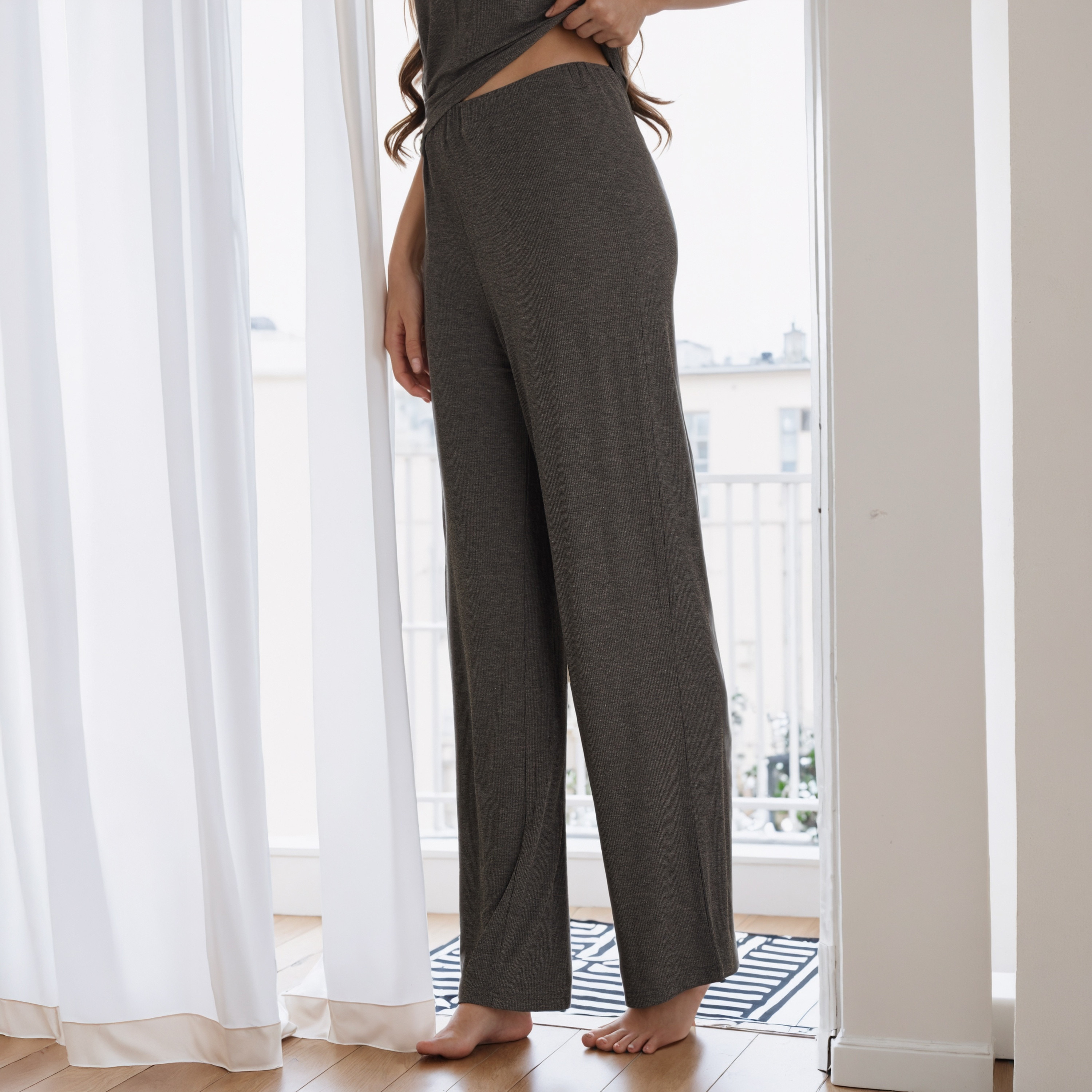 طقم بيجاما بارز الملمس-women-clothing-nightwear-pyjamas-longsets-image-4