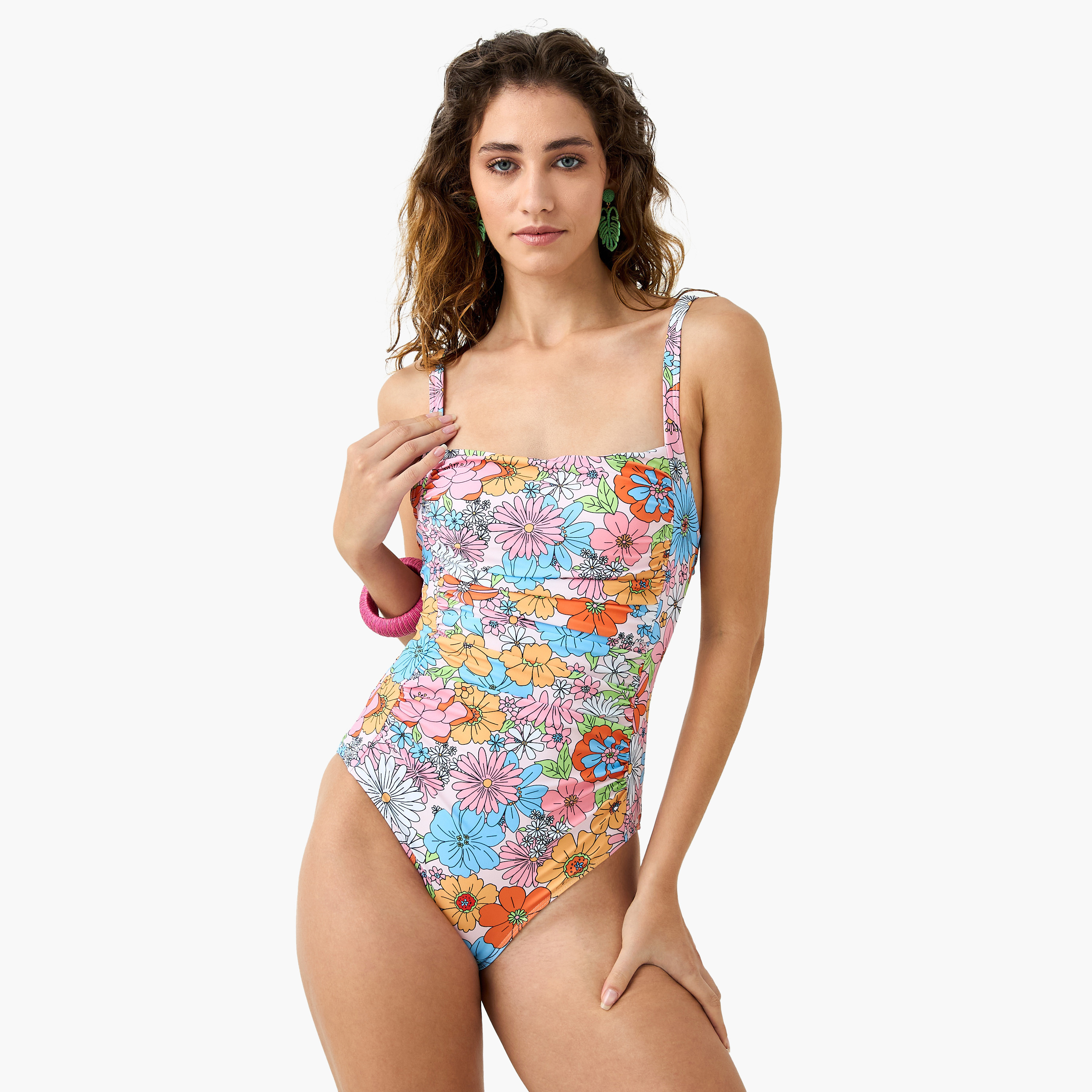 Floral Print Swimsuit with Sarong-women-clothing-swimandbeach-swimsuits-image-3