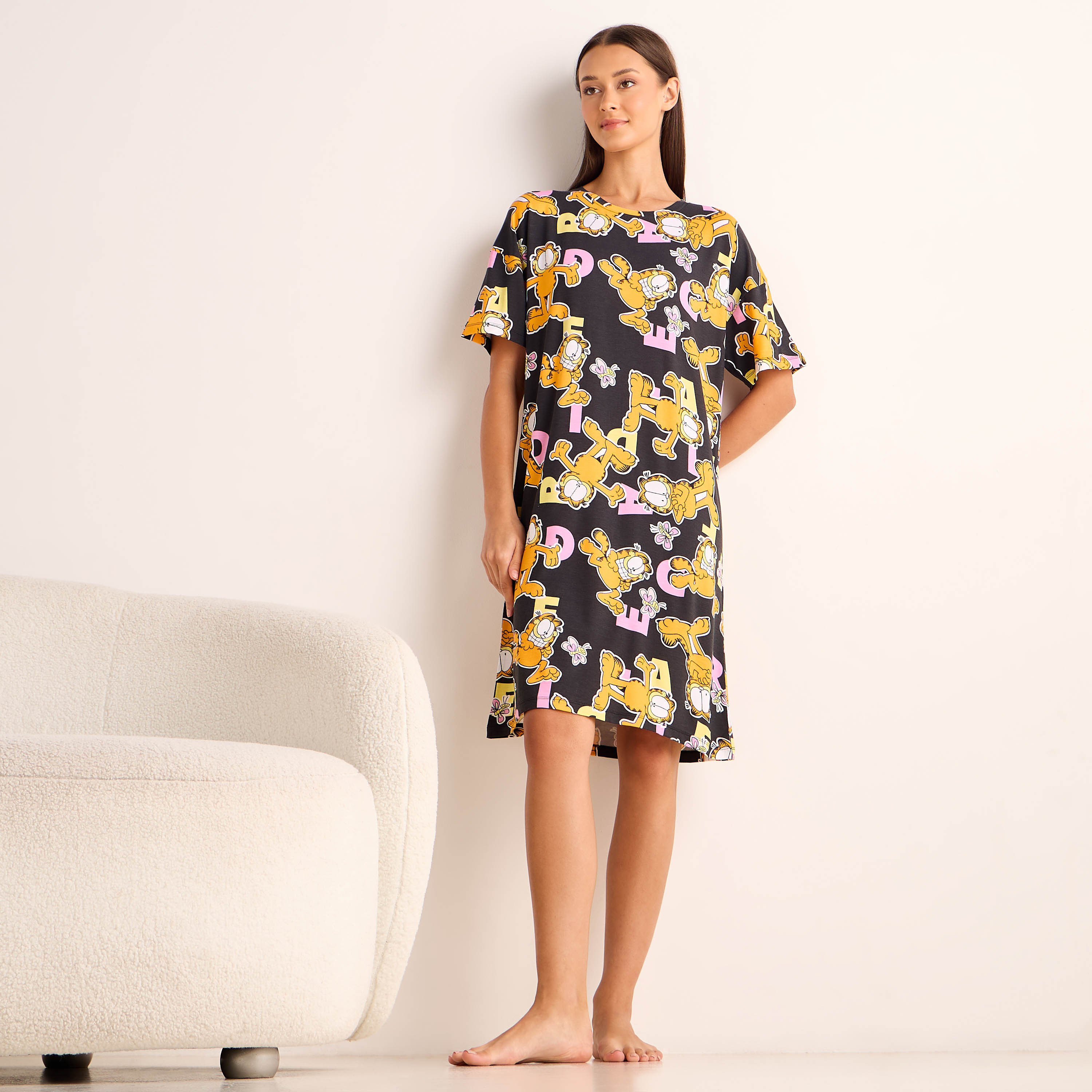 قميص نوم بطبعات غارفيلد-women-clothing-nightwear-nighties-image-2