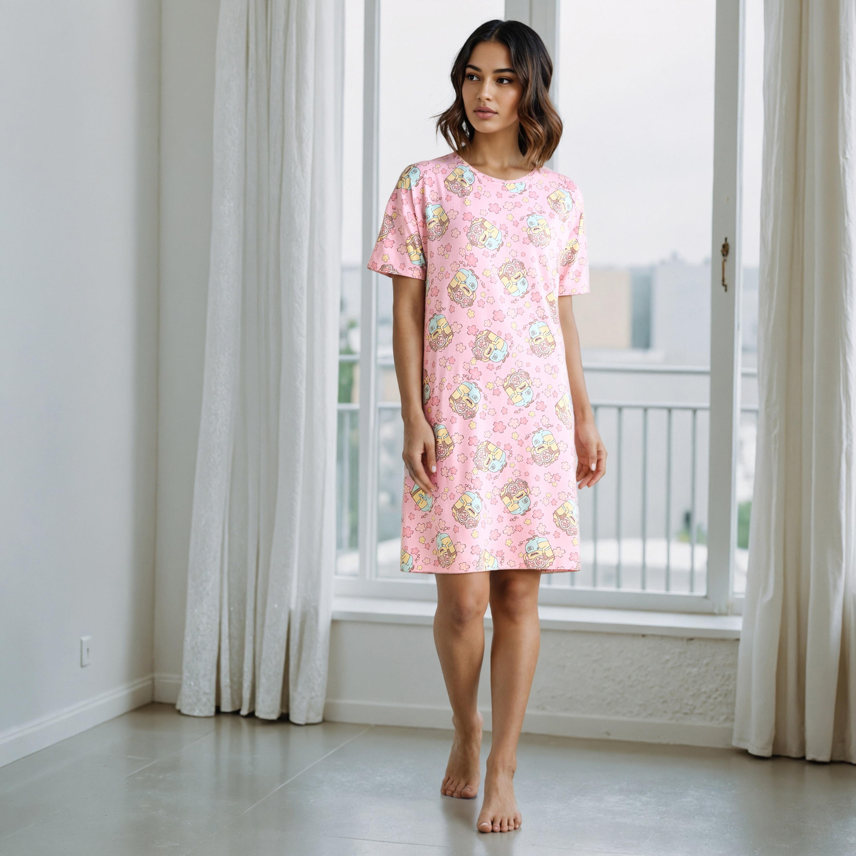 All-Over Minions Print Sleepshirt-women-clothing-nightwear-nighties-image-2