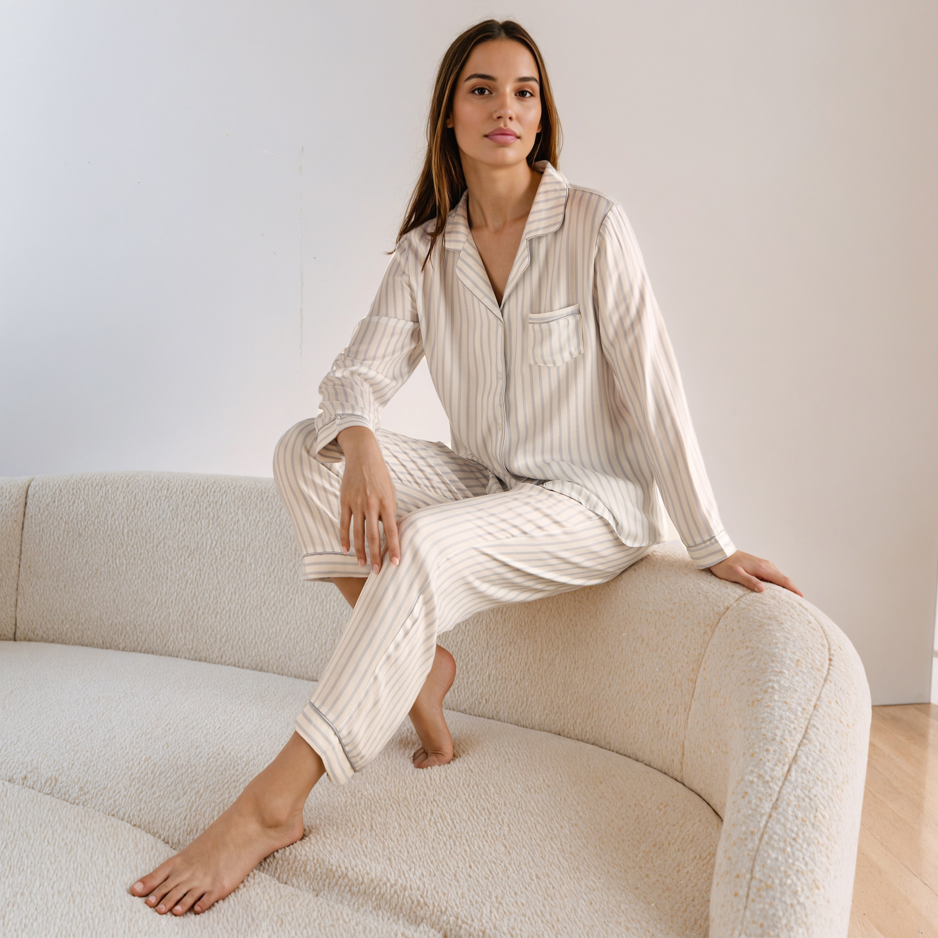 Striped Pyjama Set-women-clothing-nightwear-pyjamas-longsets-image-1