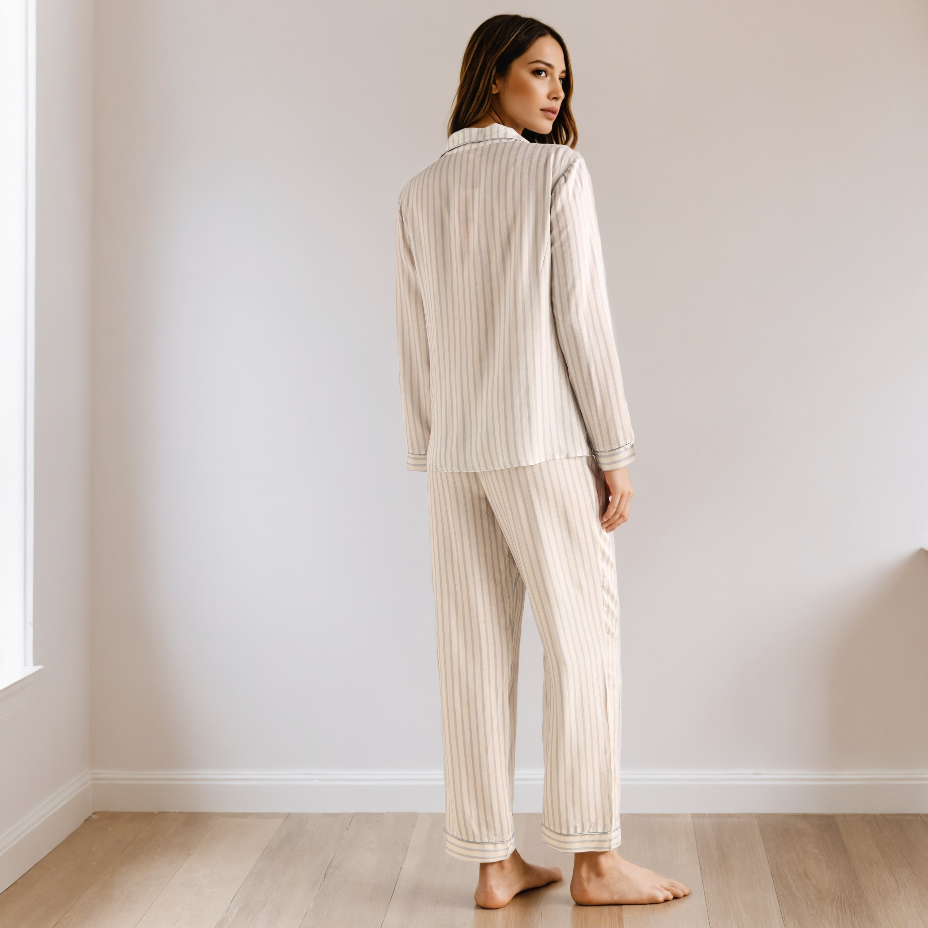 Striped Pyjama Set-women-clothing-nightwear-pyjamas-longsets-image-3