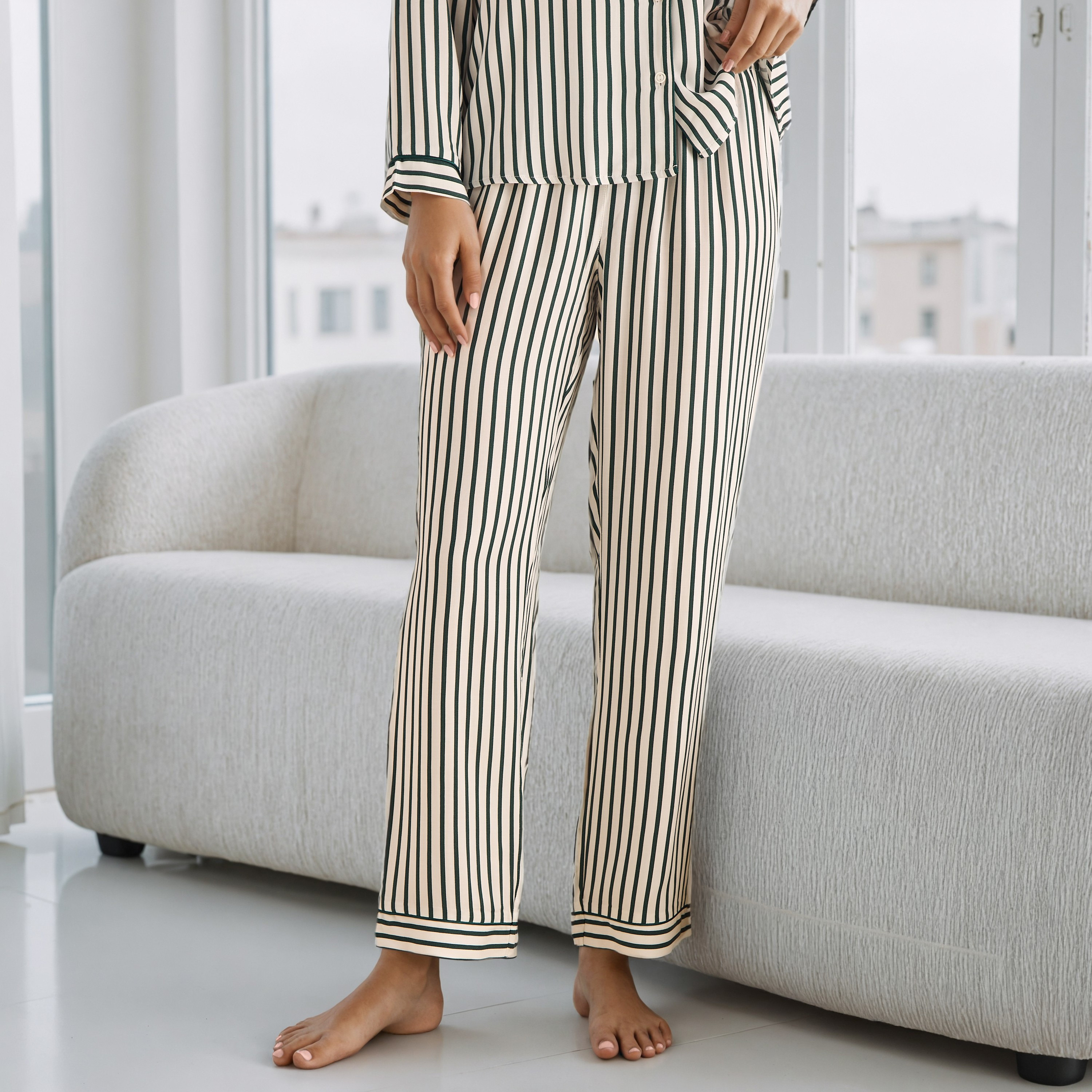 طقم بيجاما مقلم-women-clothing-nightwear-pyjamas-longsets-image-4