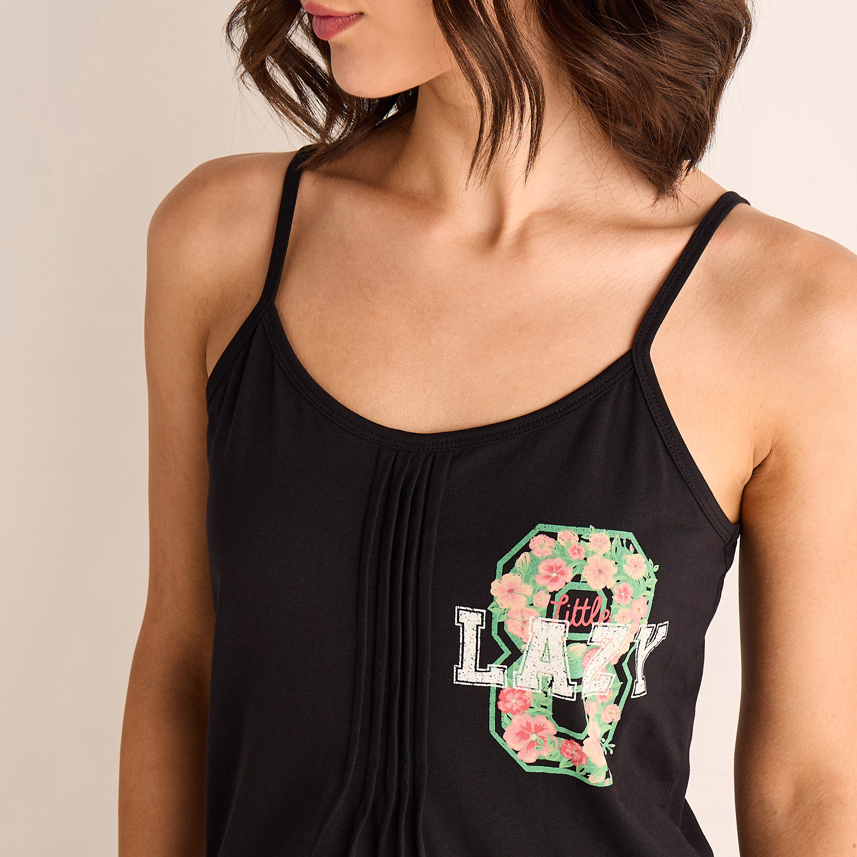 فستان نوم قطن بحمالات قابلة للتعديل وطبعات - طقم من 2-women-clothing-nightwear-nighties-image-4