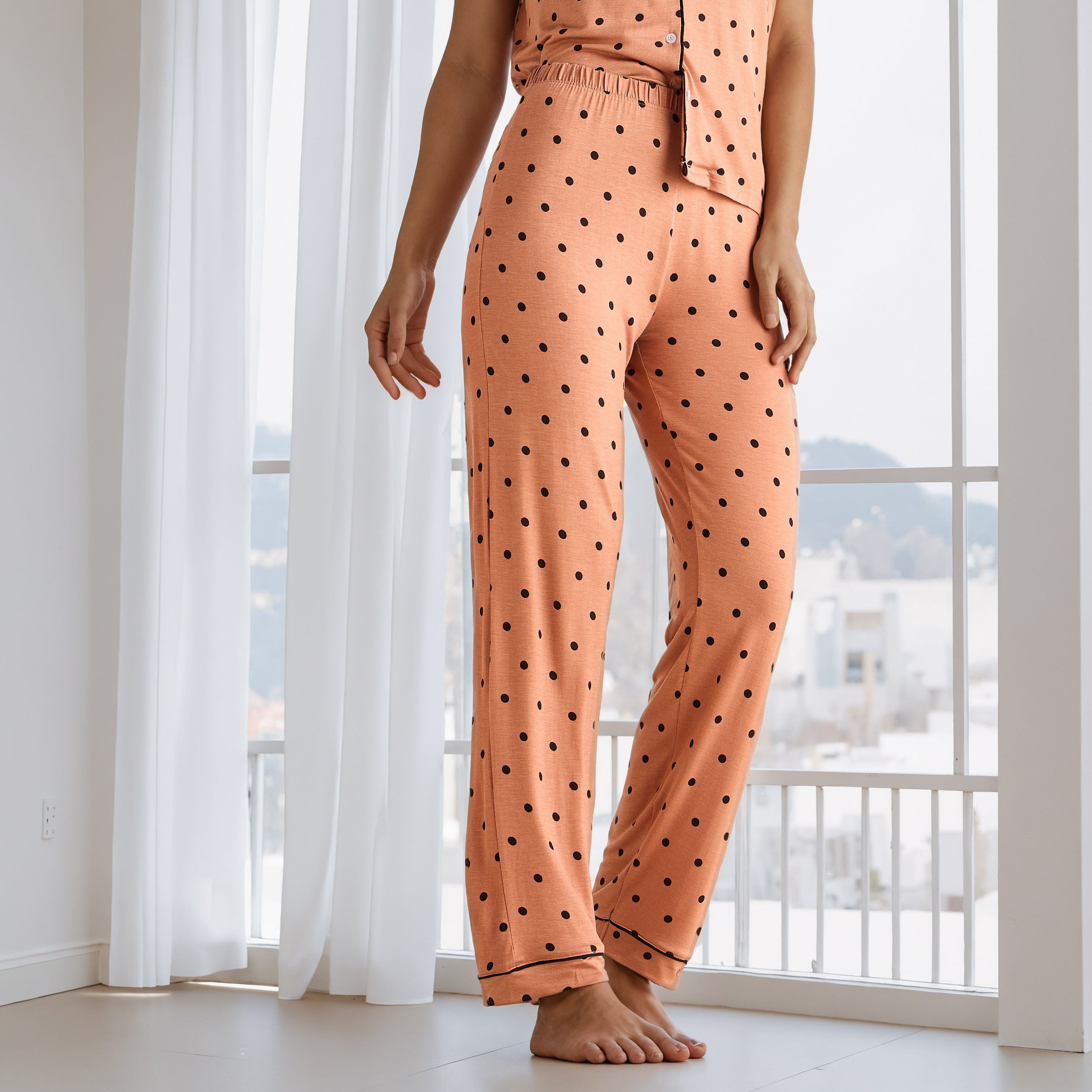 طقم بيجاما قميص وبنطلون-women-clothing-nightwear-pyjamas-longsets-image-4