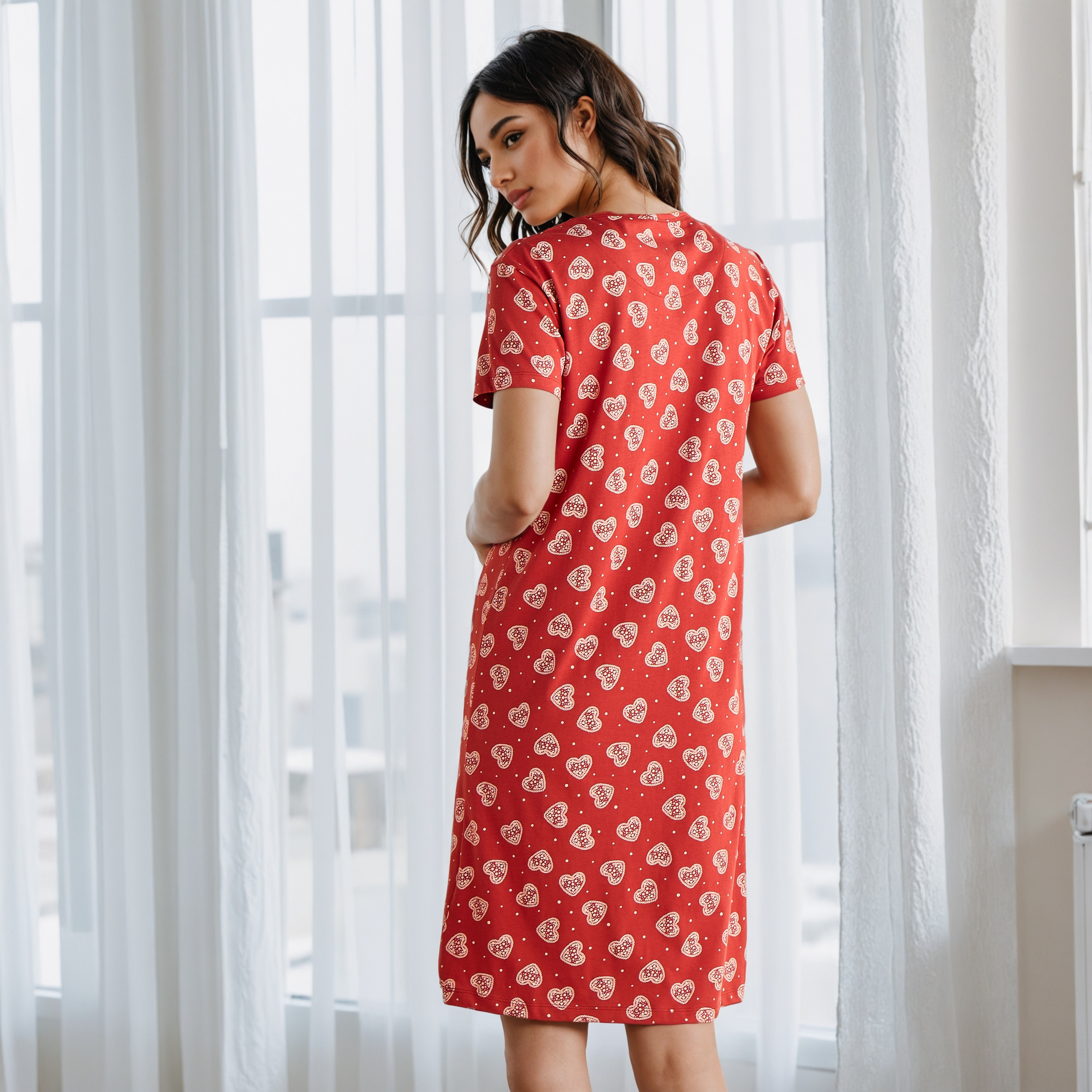 Printed Cotton Night Dress-women-clothing-nightwear-nighties-image-3