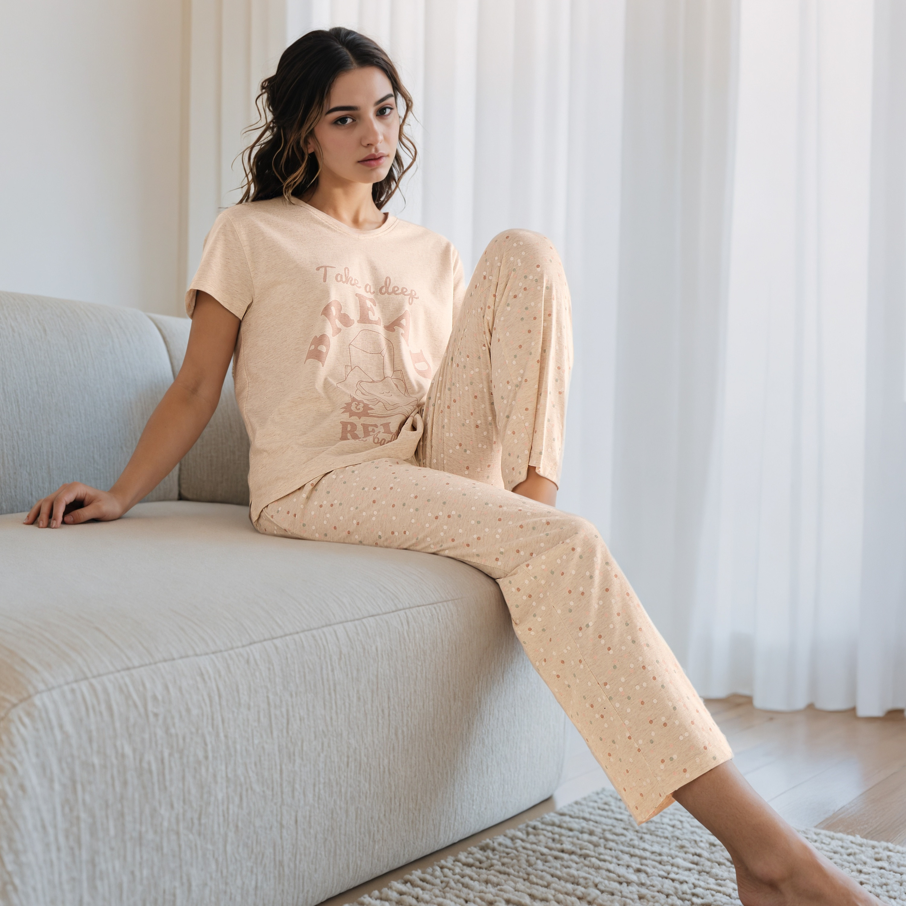 طقم بيجاما بطبعات-women-clothing-nightwear-pyjamas-longsets-image-1