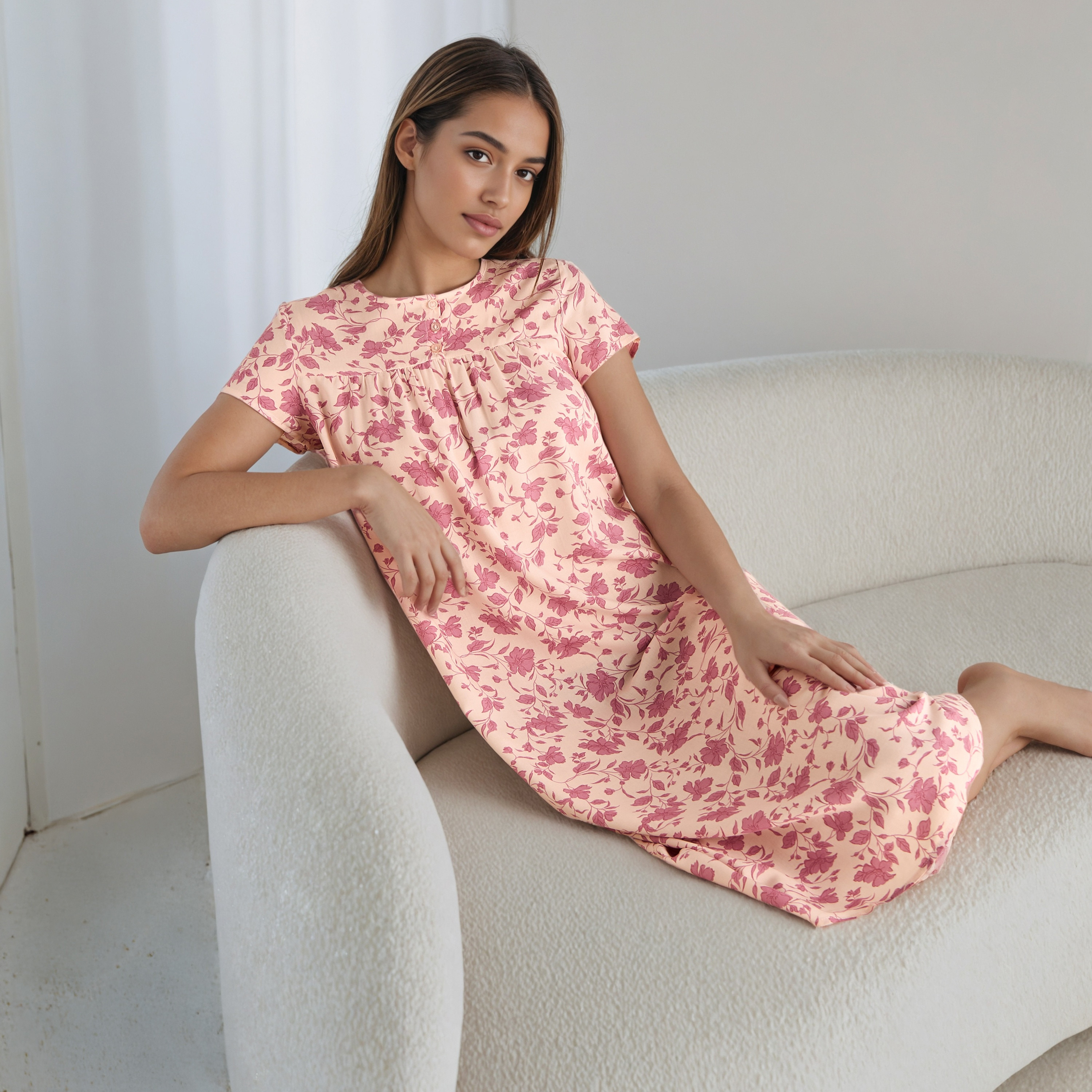 فستان نوم فيسكوز بطبعات زهور-women-clothing-nightwear-nighties-image-5