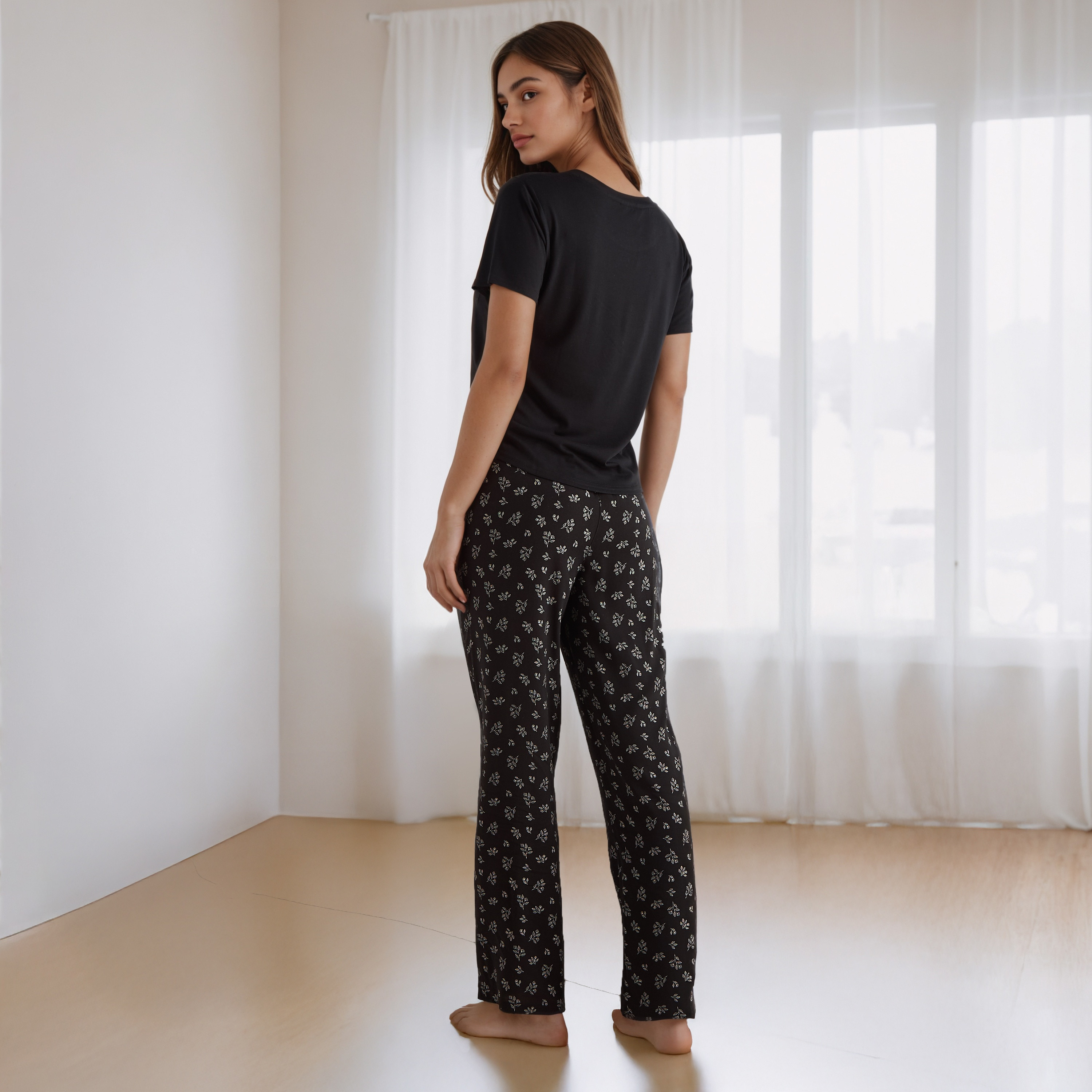 Floral Print Viscose Pyjama Set-women-clothing-nightwear-pyjamas-longsets-image-3