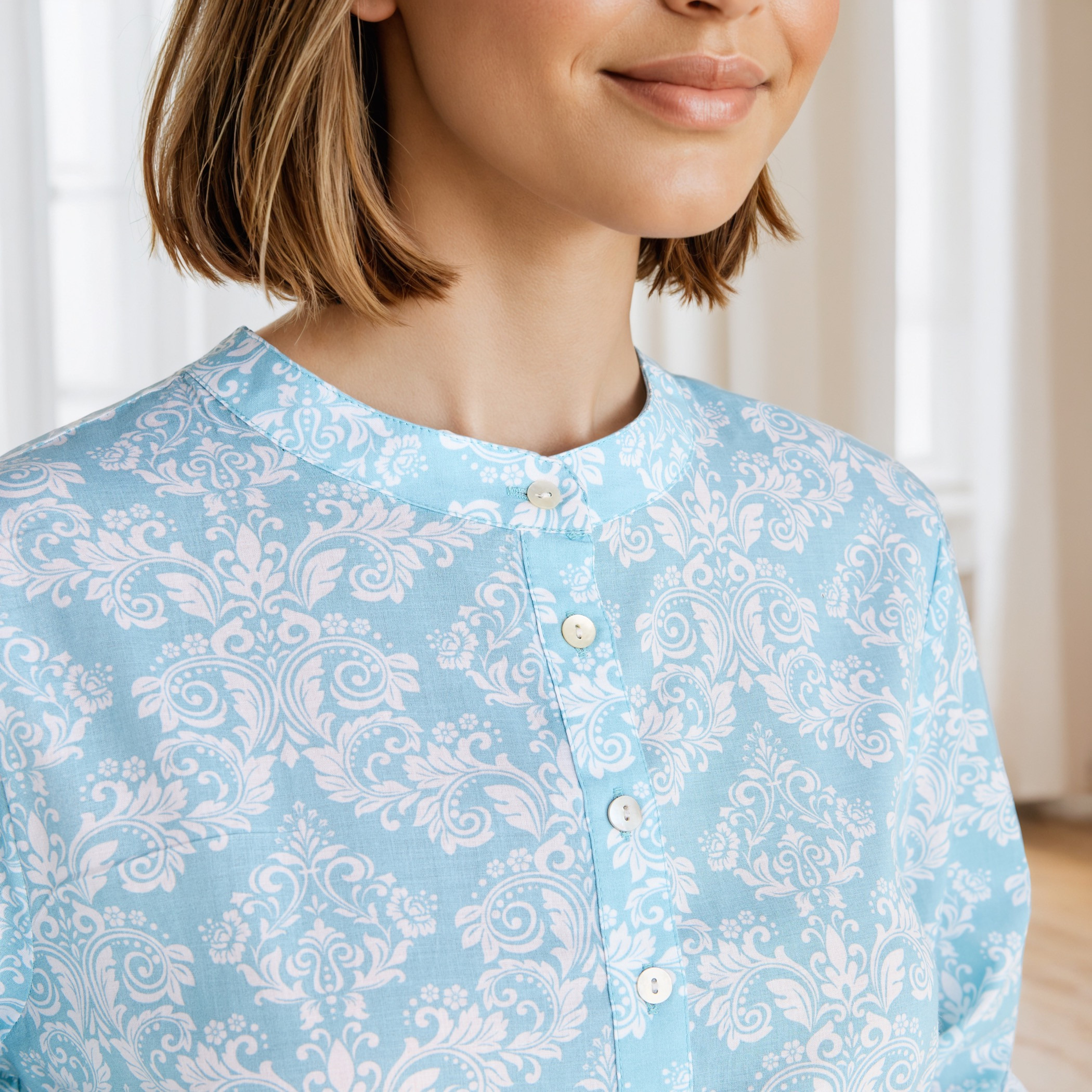 Printed Cotton Night Gown-women-clothing-nightwear-nighties-image-3