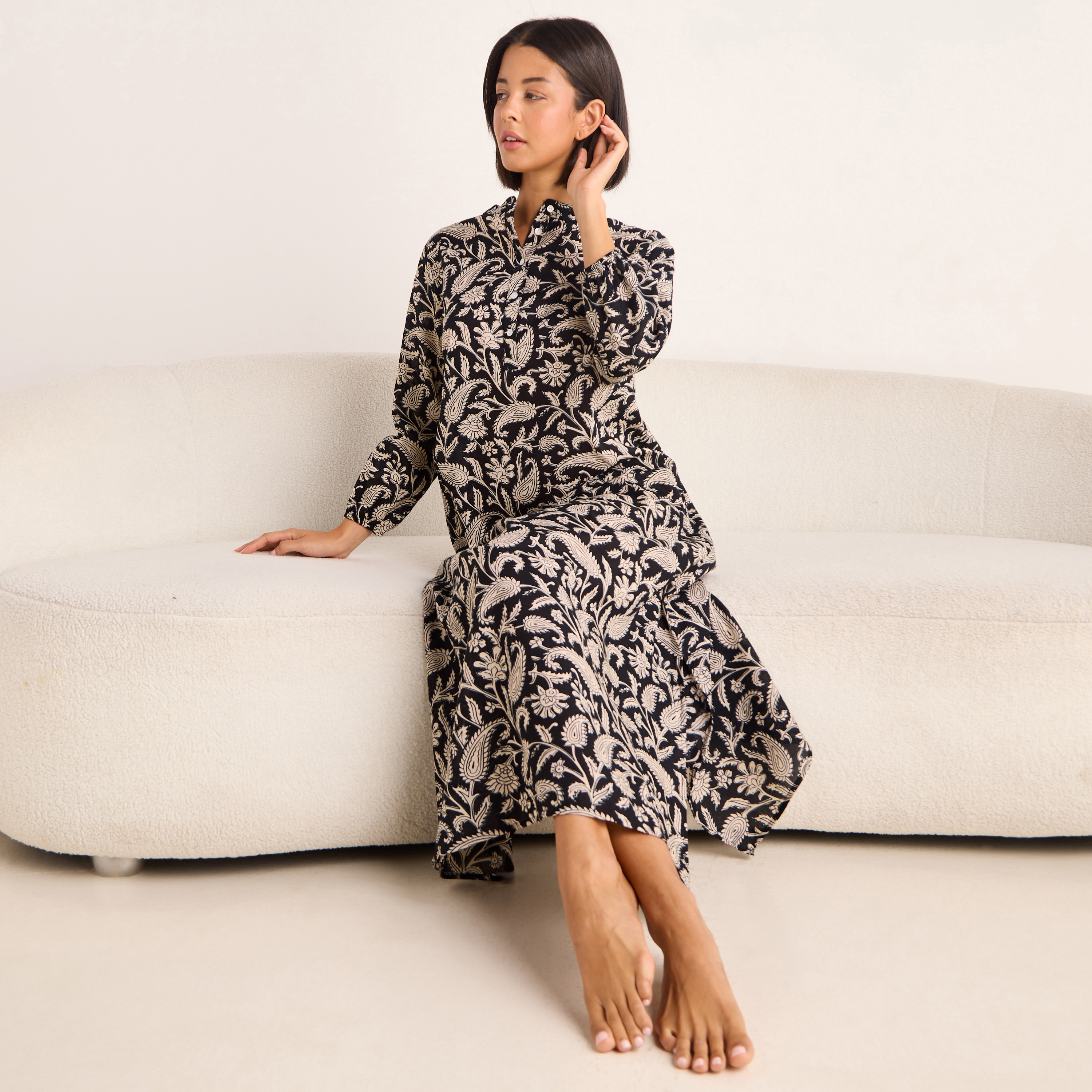 ثوب نوم قطن بطبعات-women-clothing-nightwear-nighties-image-1