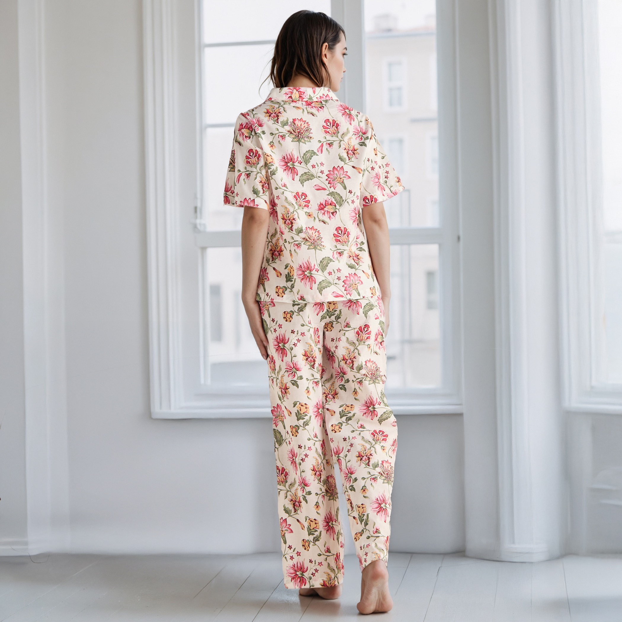 Floral Print Cotton Pyjama Set-women-clothing-nightwear-pyjamas-longsets-image-3