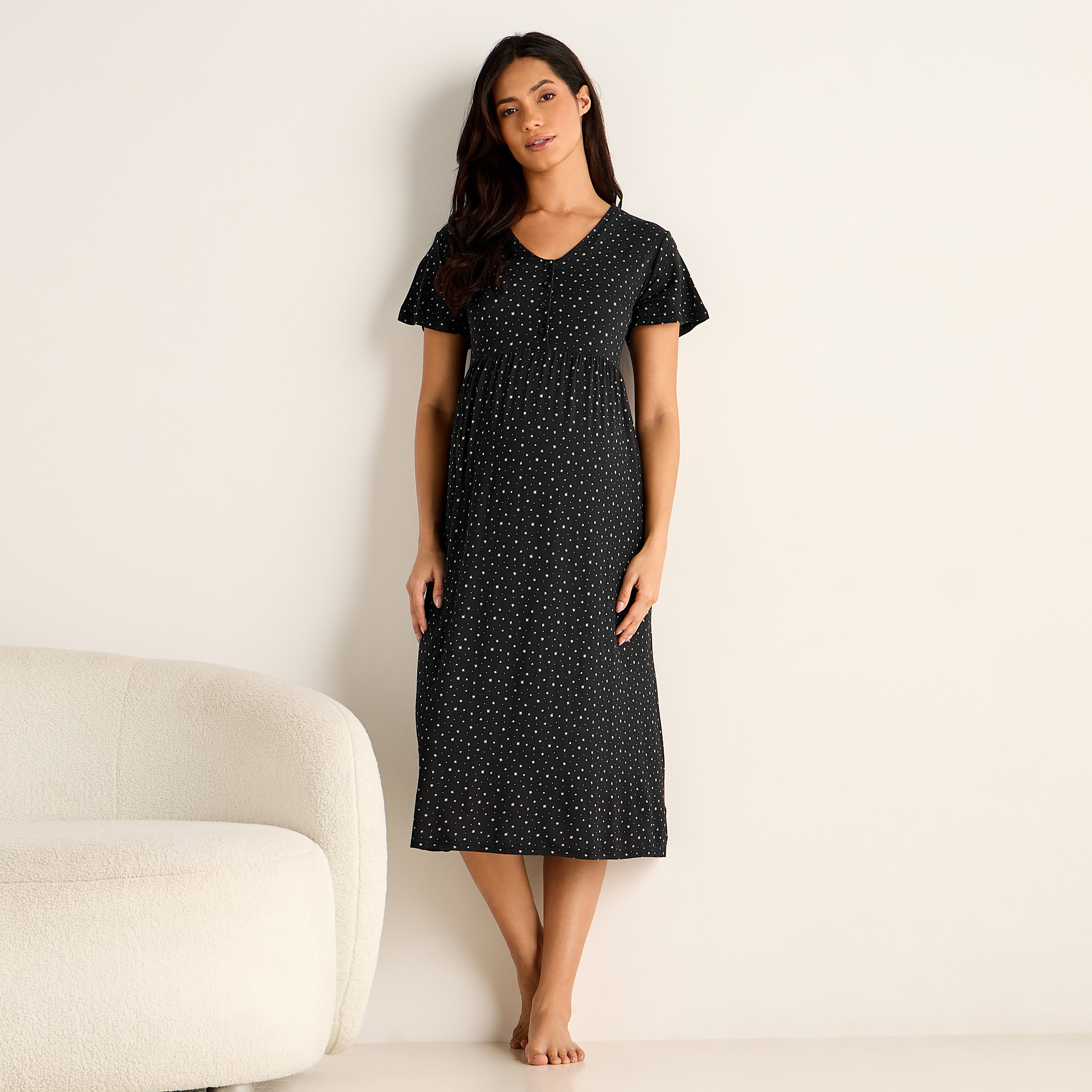 Printed Maternity Night Dress-women-clothing-maternity-nightwear-image-2