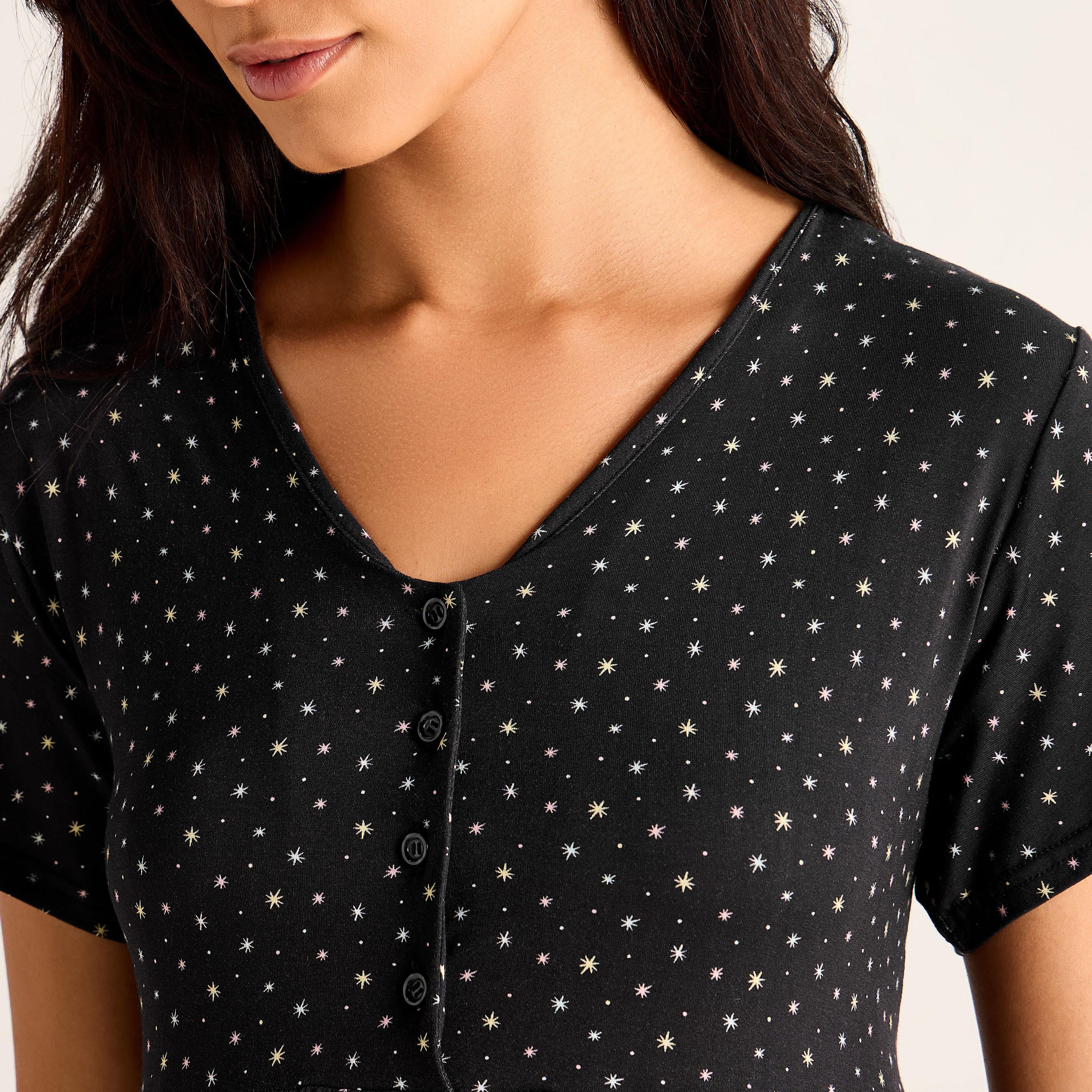Printed Maternity Night Dress-women-clothing-maternity-nightwear-image-4