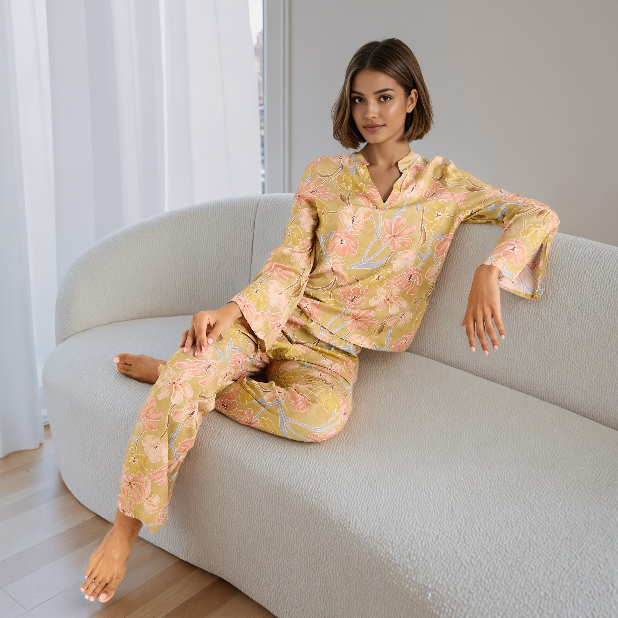 طقم بيجاما بطبعات-women-clothing-nightwear-pyjamas-longsets-image-1