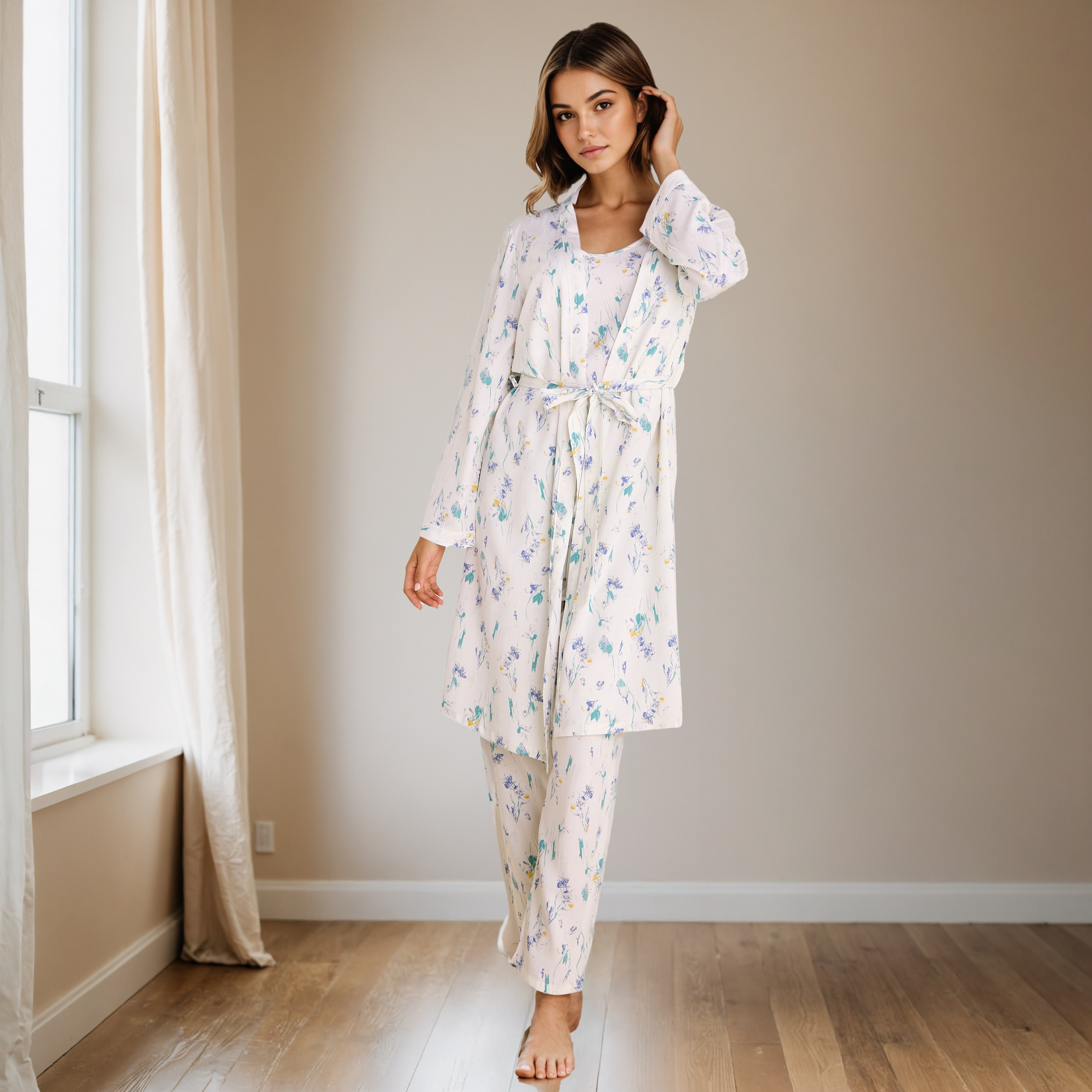 All-Over Print Robe and Pyjama Set-women-clothing-nightwear-pyjamas-longsets-image-1