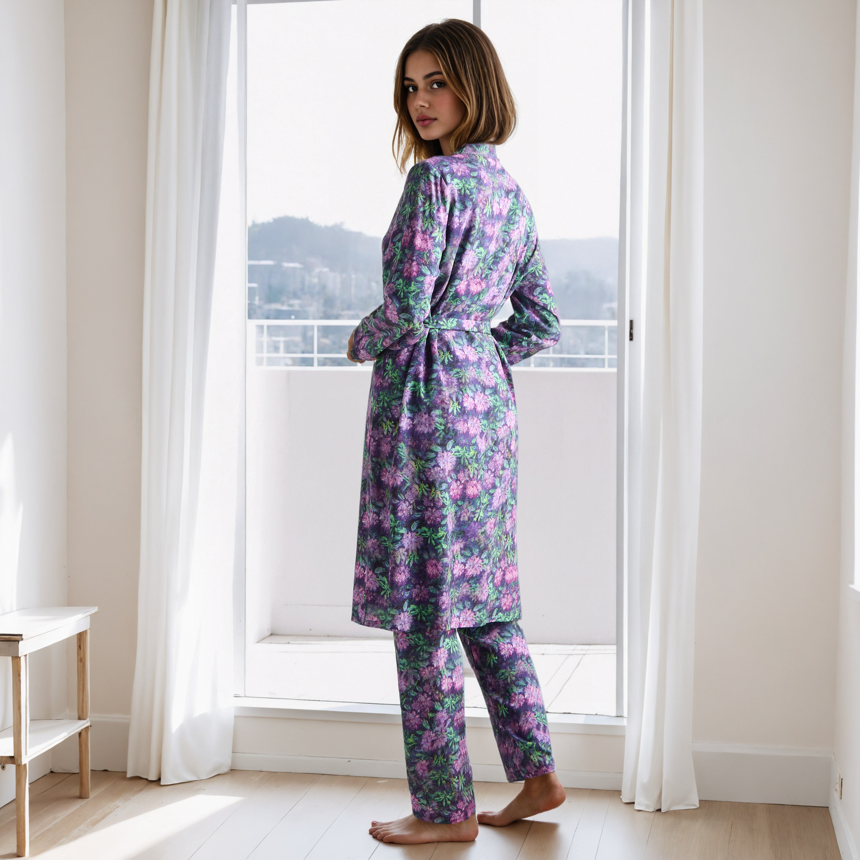 All-Over Floral Print Robe and Pyjama Set-women-clothing-nightwear-pyjamas-longsets-image-3