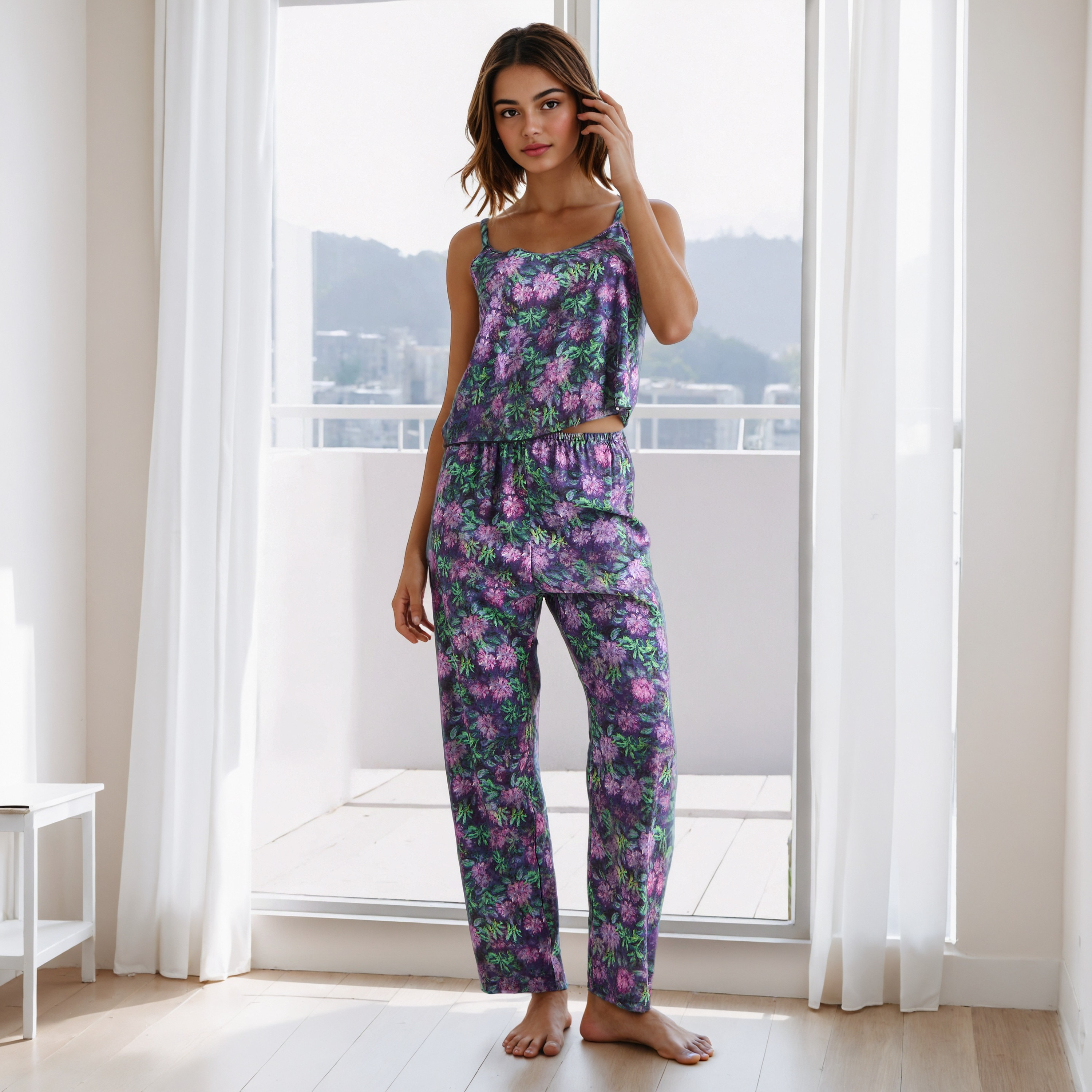 All-Over Floral Print Robe and Pyjama Set-women-clothing-nightwear-pyjamas-longsets-image-5