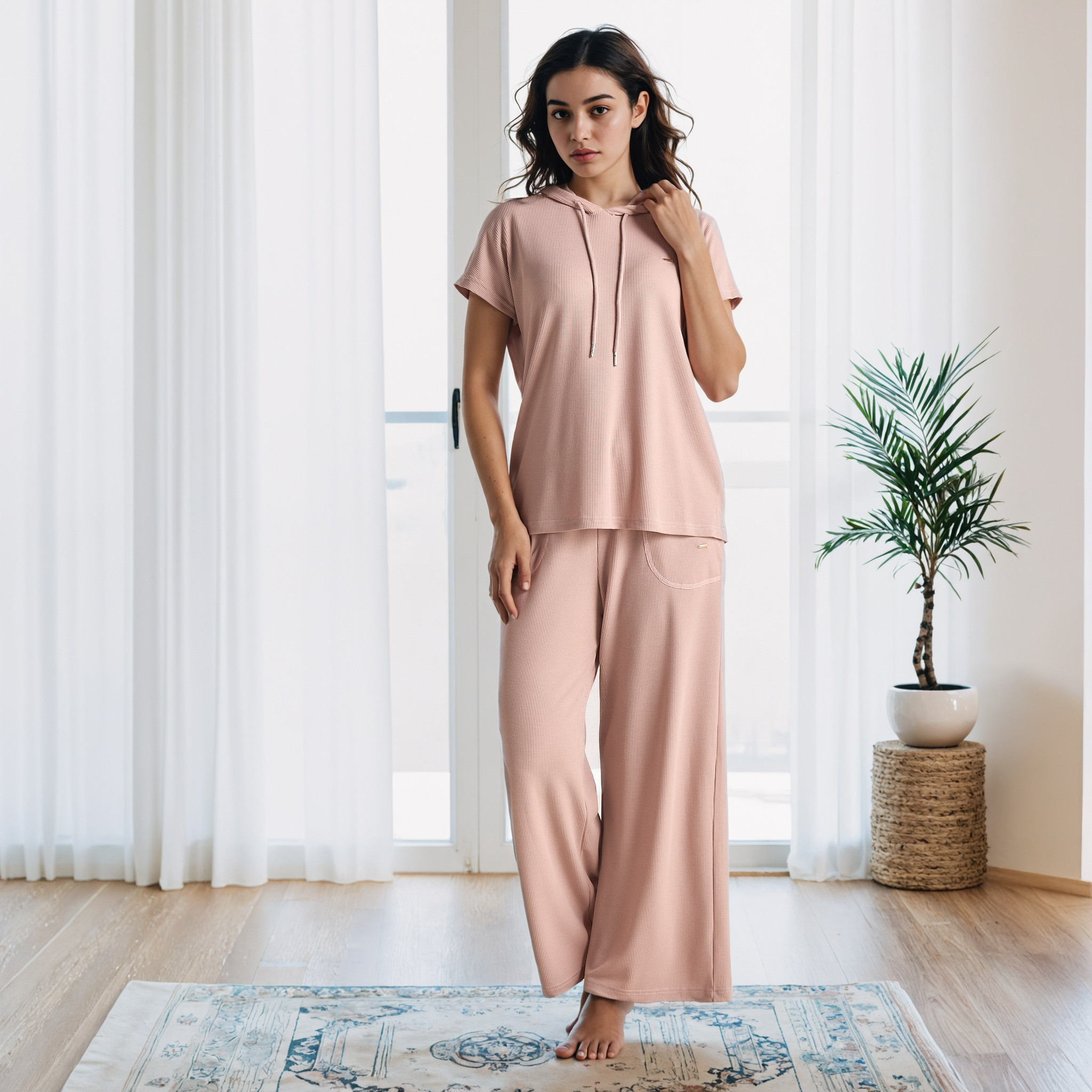 Textured Pyjama Set-women-clothing-nightwear-pyjamas-longsets-image-1