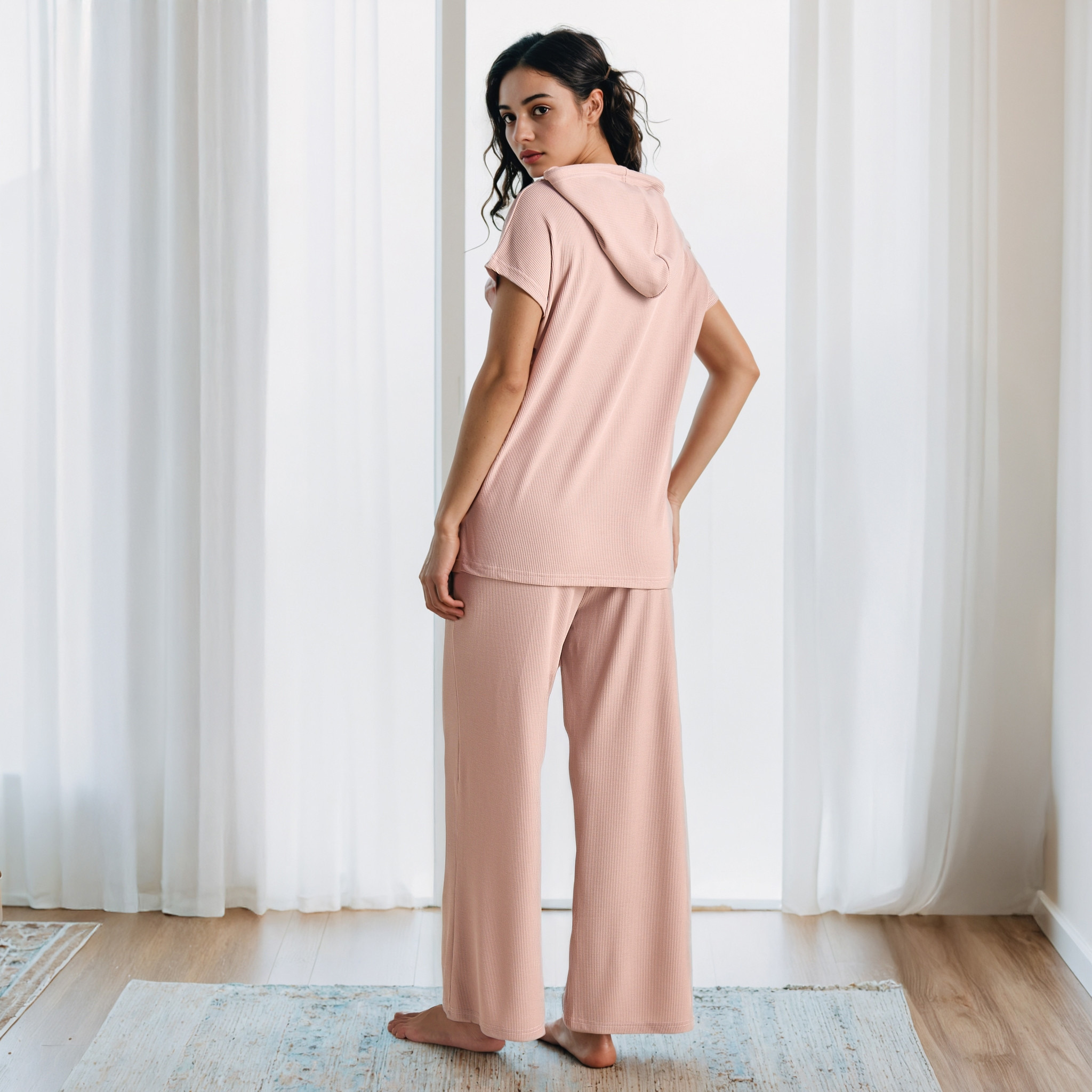 Textured Pyjama Set-women-clothing-nightwear-pyjamas-longsets-image-4