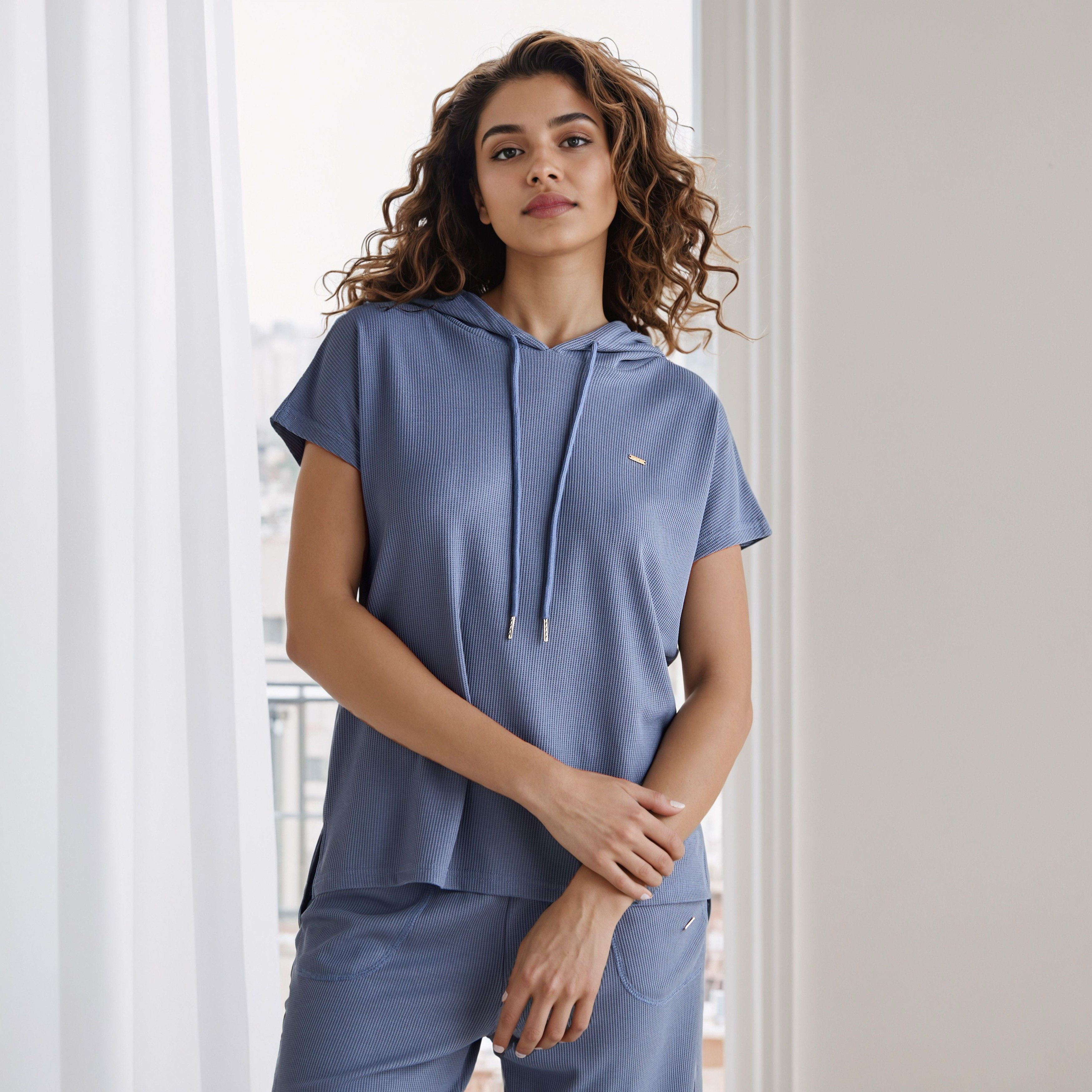 طقم بيجاما بارز الملمس-women-clothing-nightwear-pyjamas-longsets-image-2