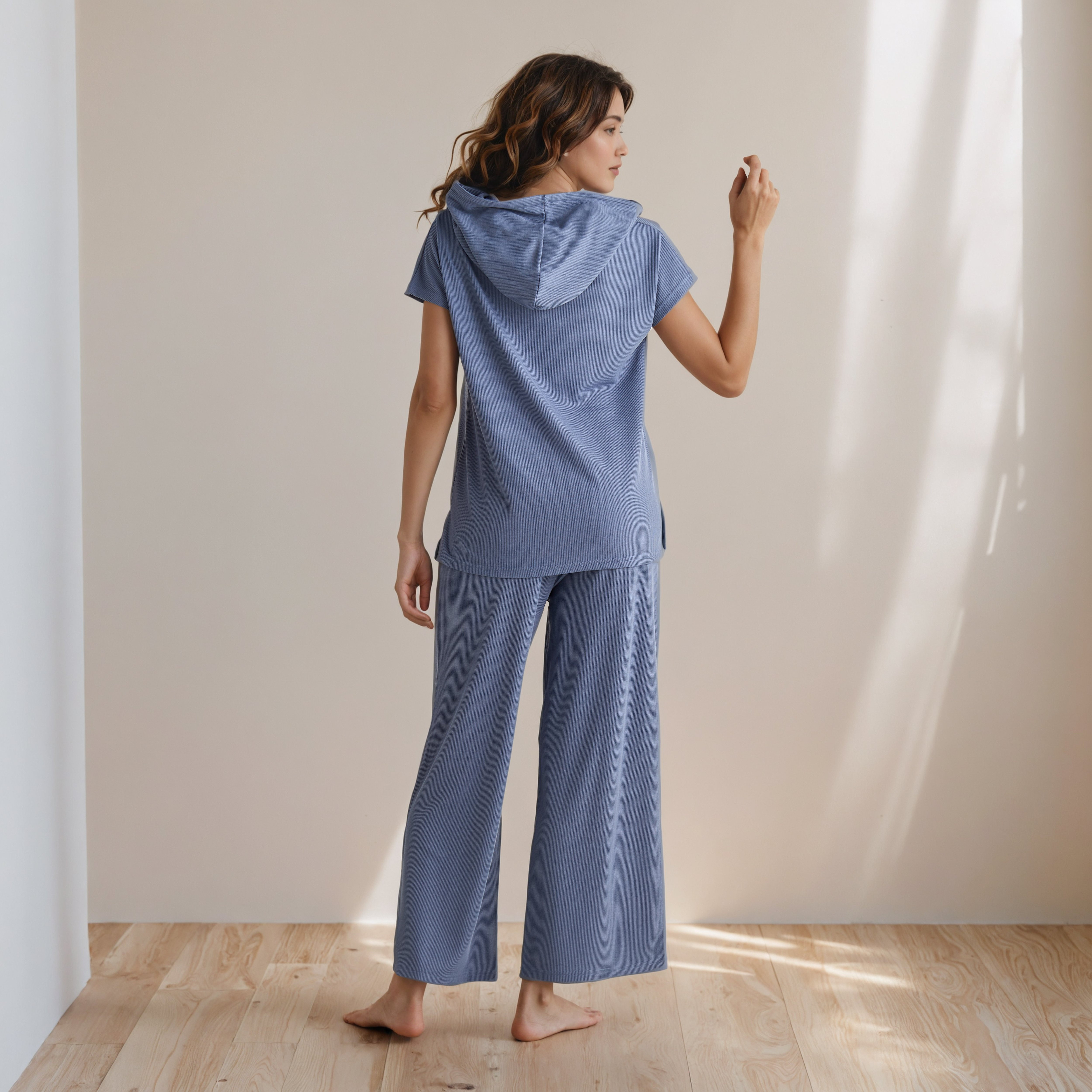 طقم بيجاما بارز الملمس-women-clothing-nightwear-pyjamas-longsets-image-4