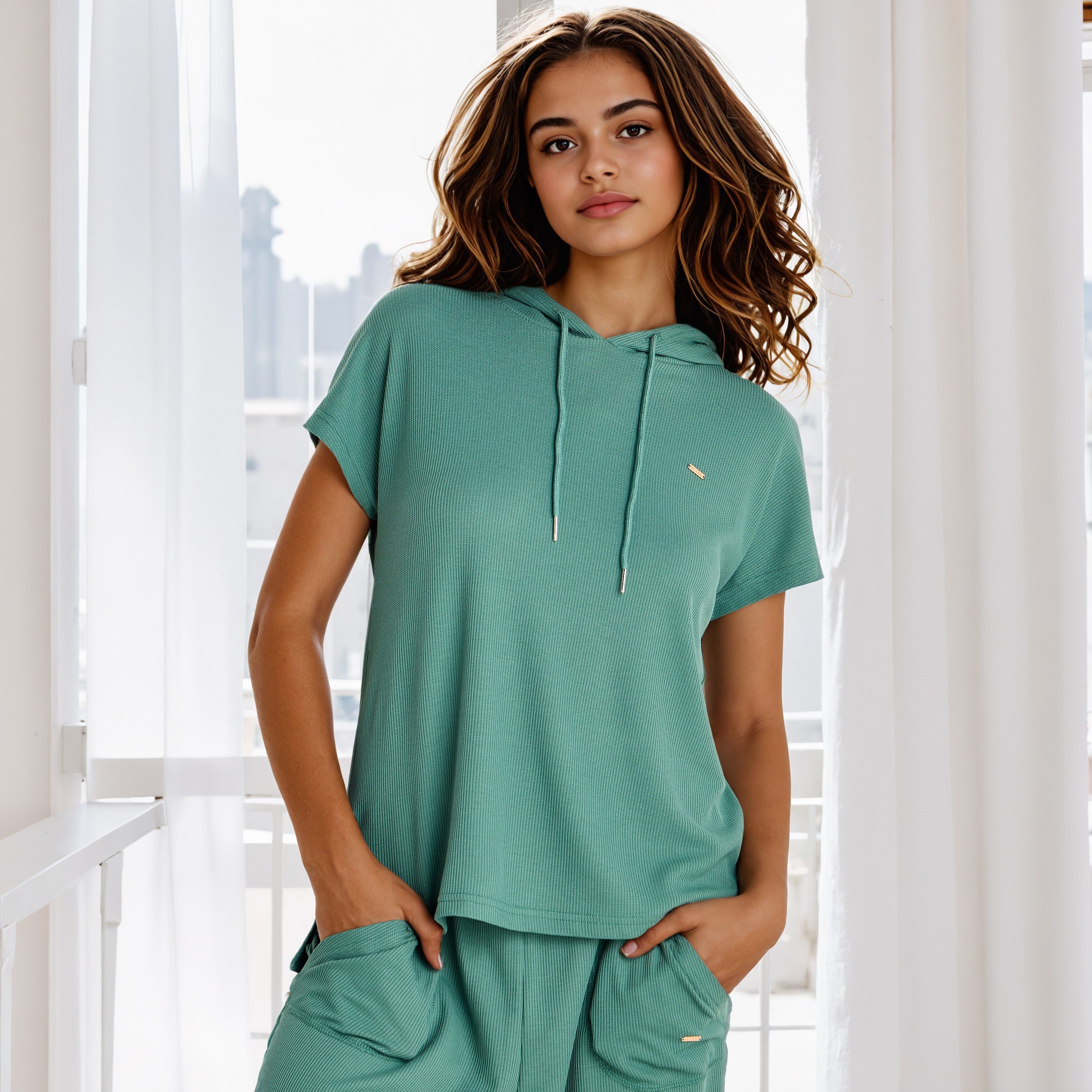 طقم بيجاما بارز الملمس-women-clothing-nightwear-pyjamas-longsets-image-2