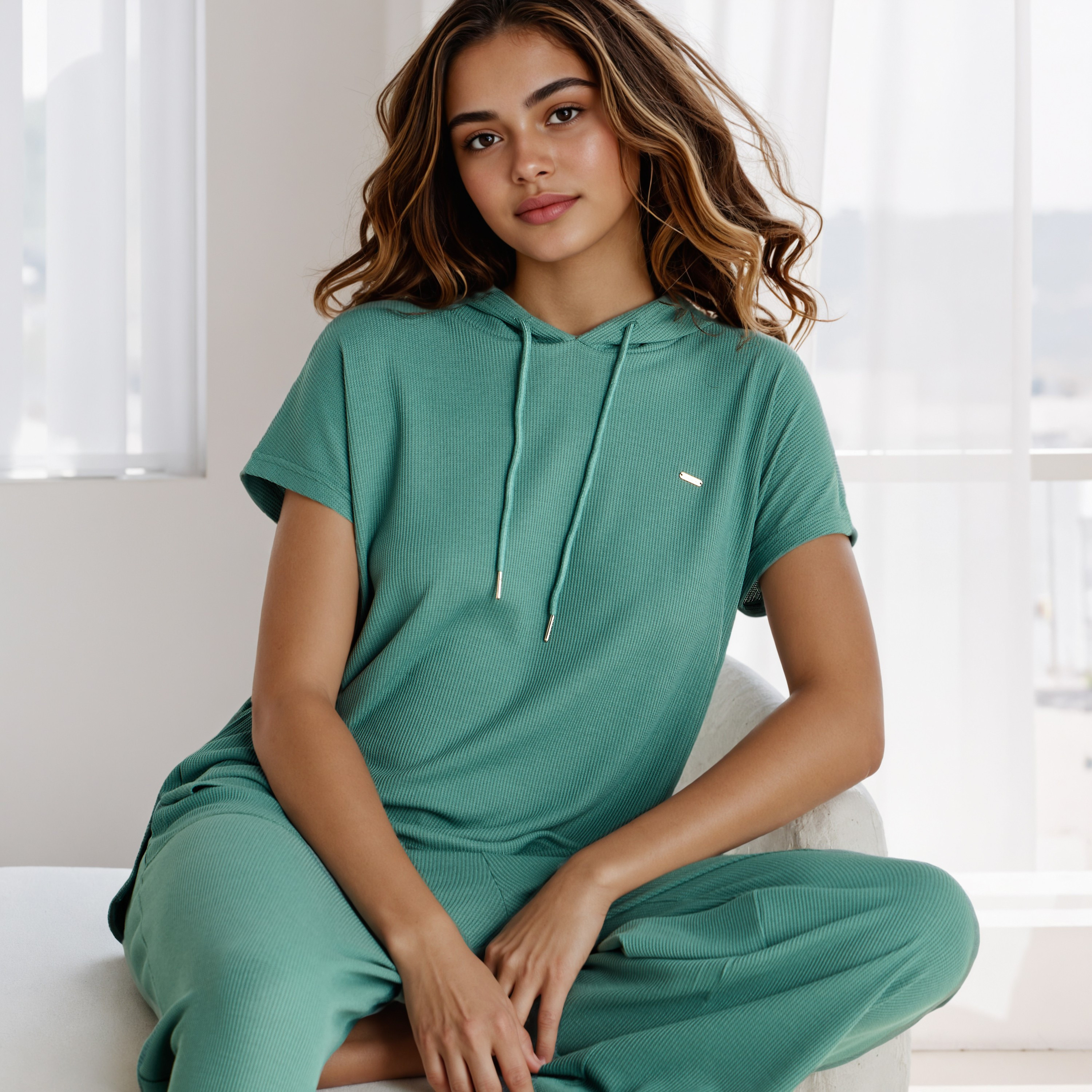 طقم بيجاما بارز الملمس-women-clothing-nightwear-pyjamas-longsets-image-5